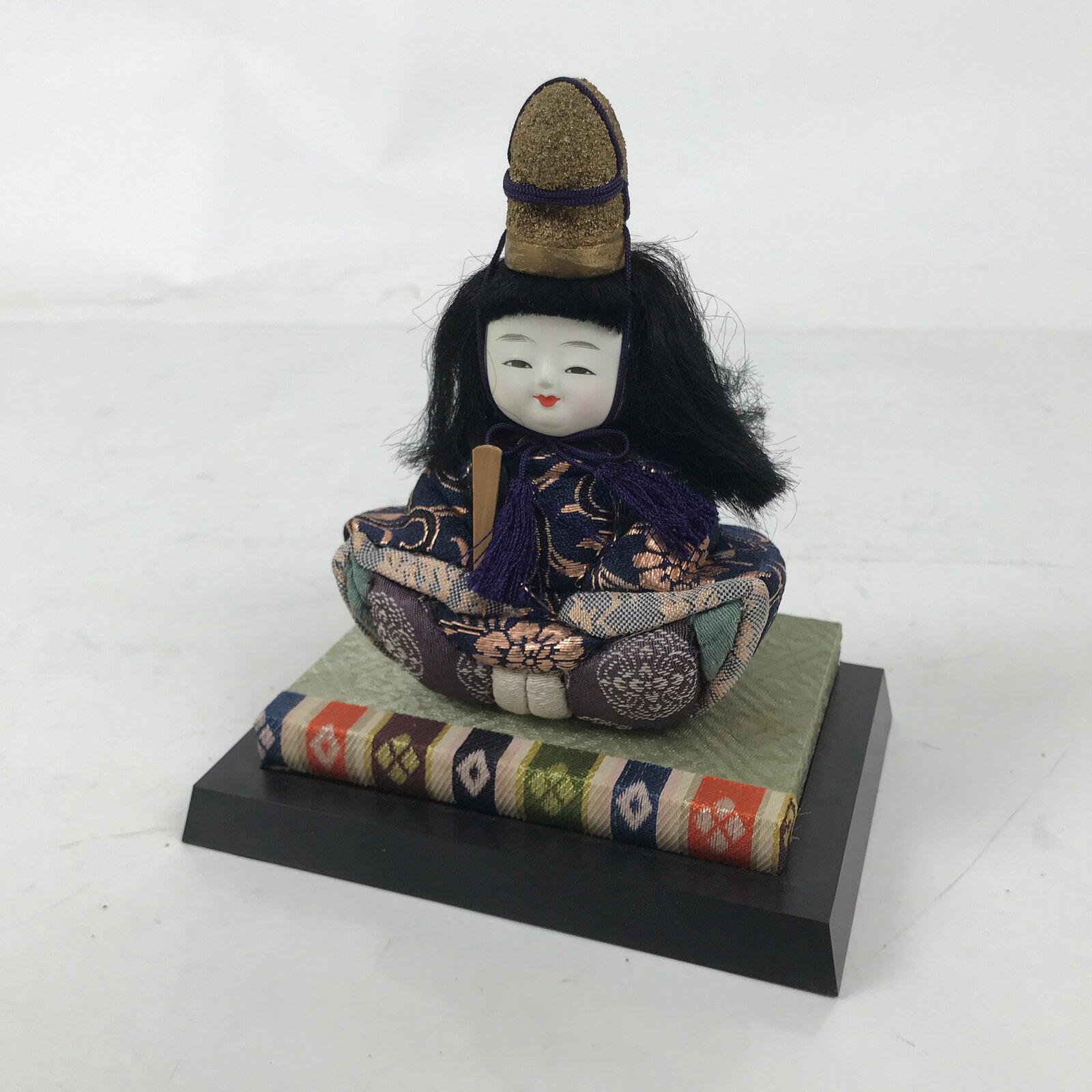 Japanese Hina Doll Ningyo Prince Vtg Girl's Day Ohinasama Silk Kimekomi ID629