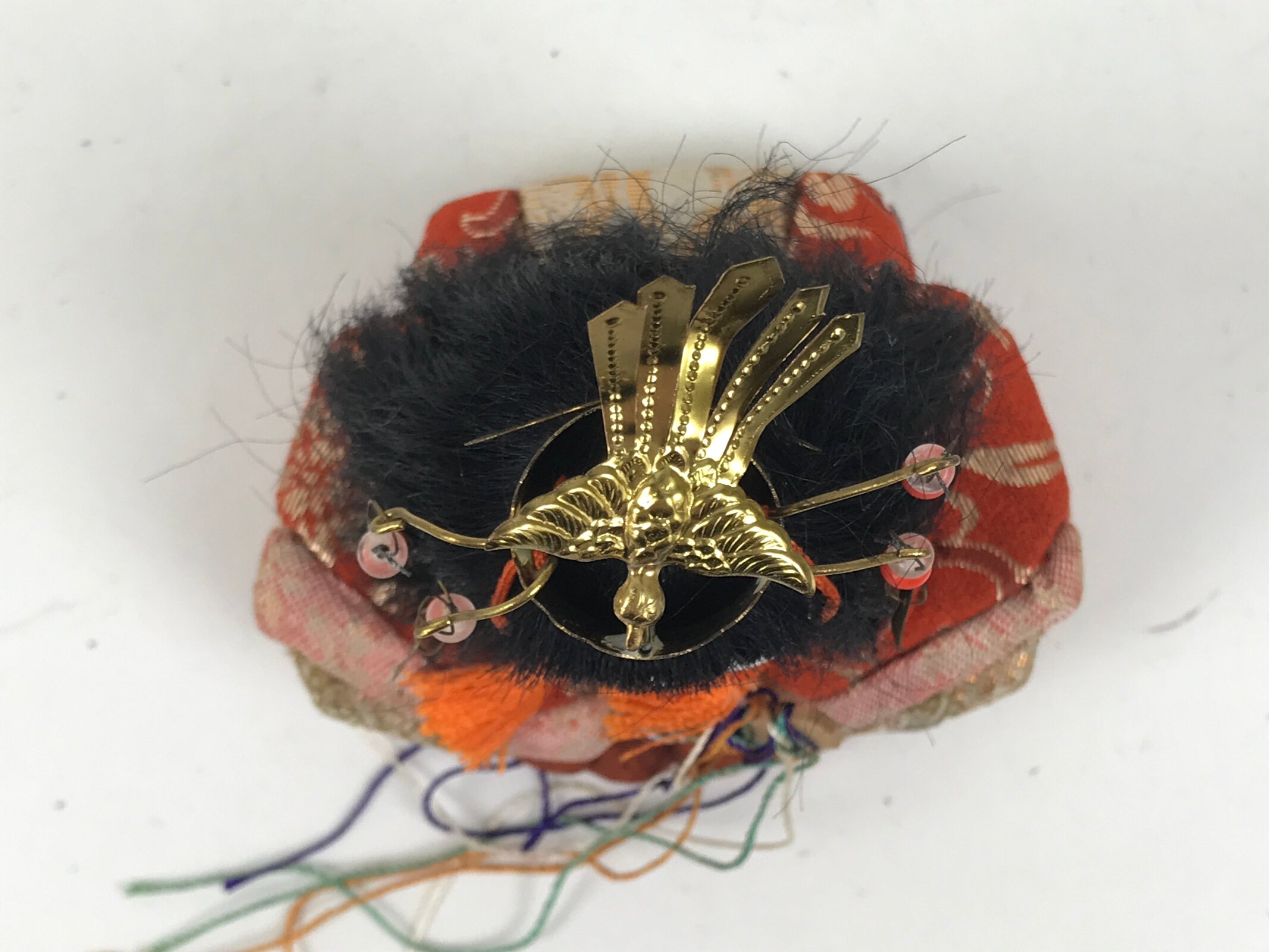 Japanese Hina Doll Ningyo Princess Vtg Girl's Day Ohinasama Silk Kimekomi ID628