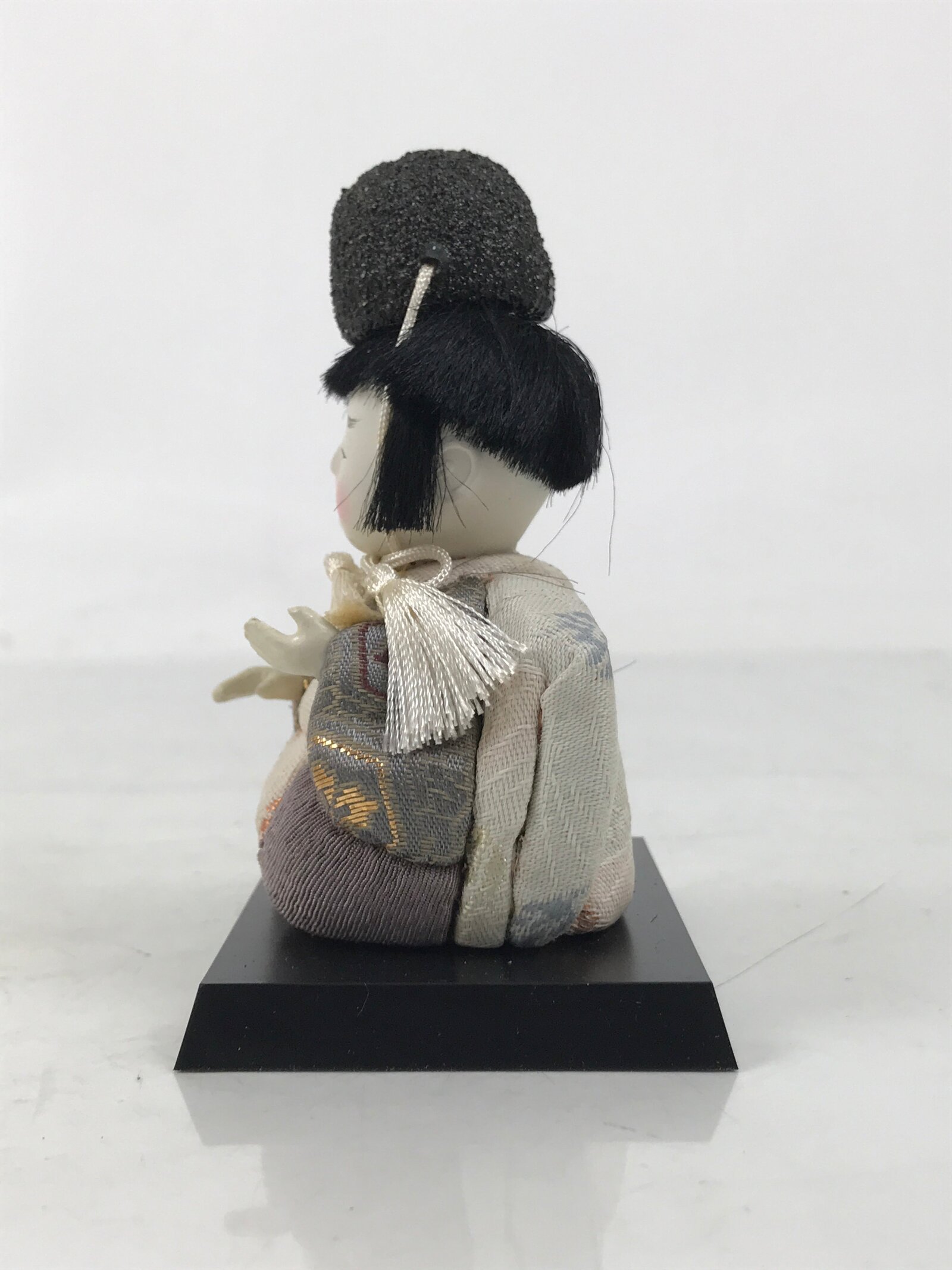 Japanese Hina Doll Ningyo Shichou Man Servant Vtg Girls Day Silk Kimekomi ID636