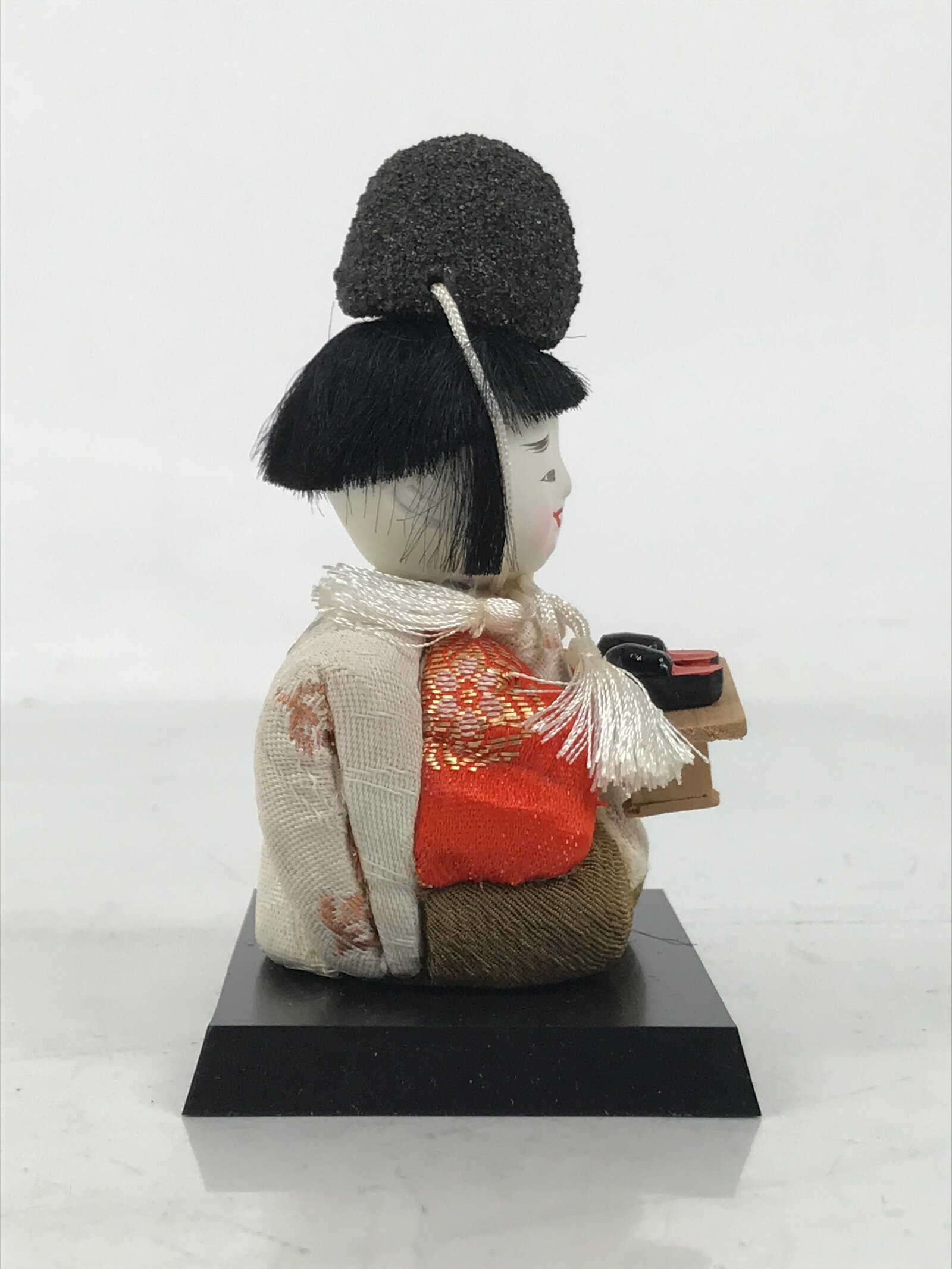 Japanese Hina Doll Ningyo Shichou Man Servant Vtg Girls Day Silk Kimekomi ID637