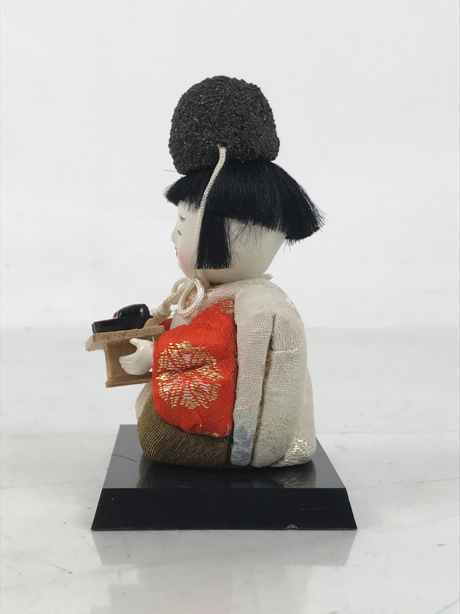 Japanese Hina Doll Ningyo Shichou Man Servant Vtg Girls Day Silk Kimekomi ID637