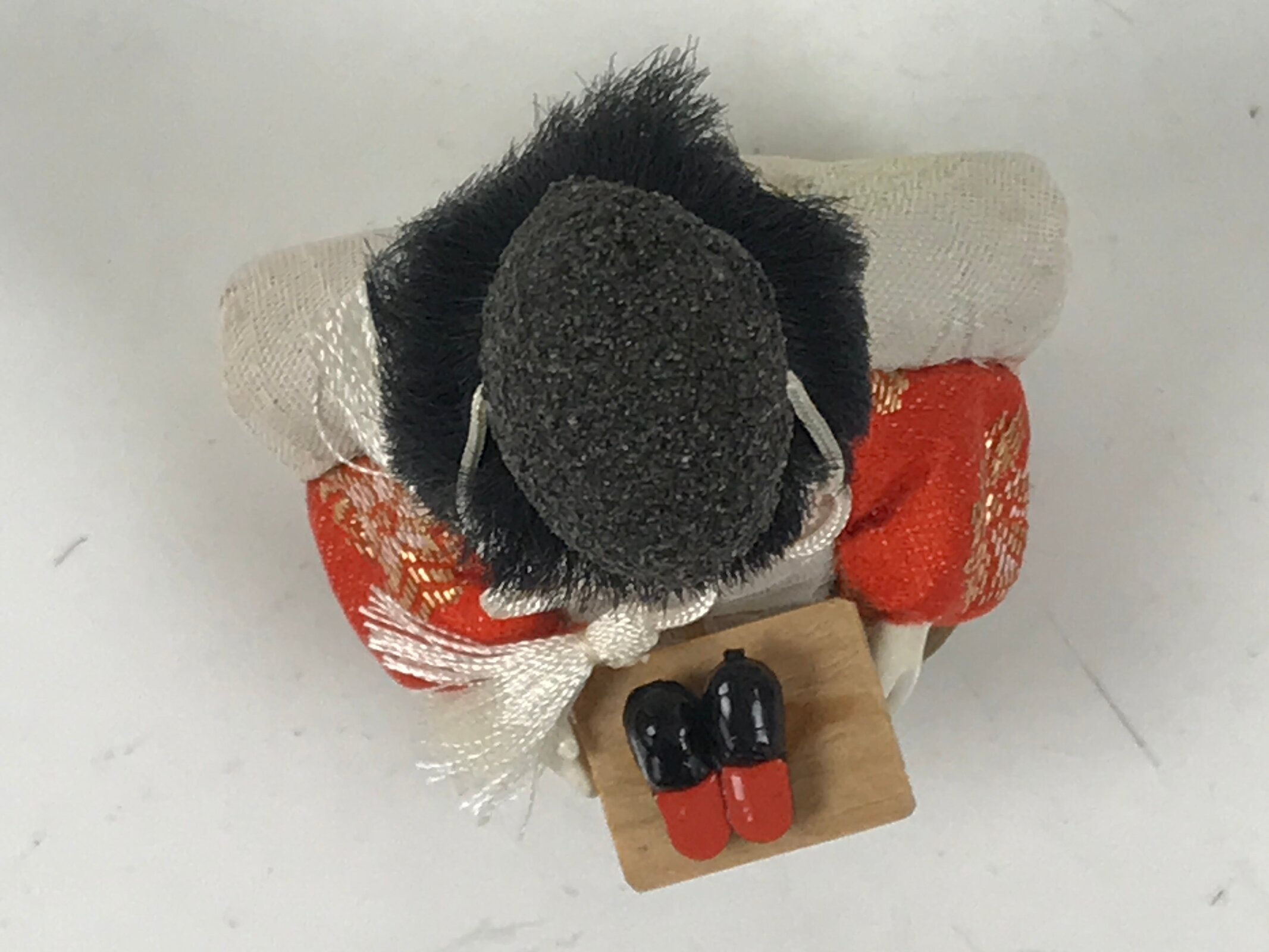 Japanese Hina Doll Ningyo Shichou Man Servant Vtg Girls Day Silk Kimekomi ID637