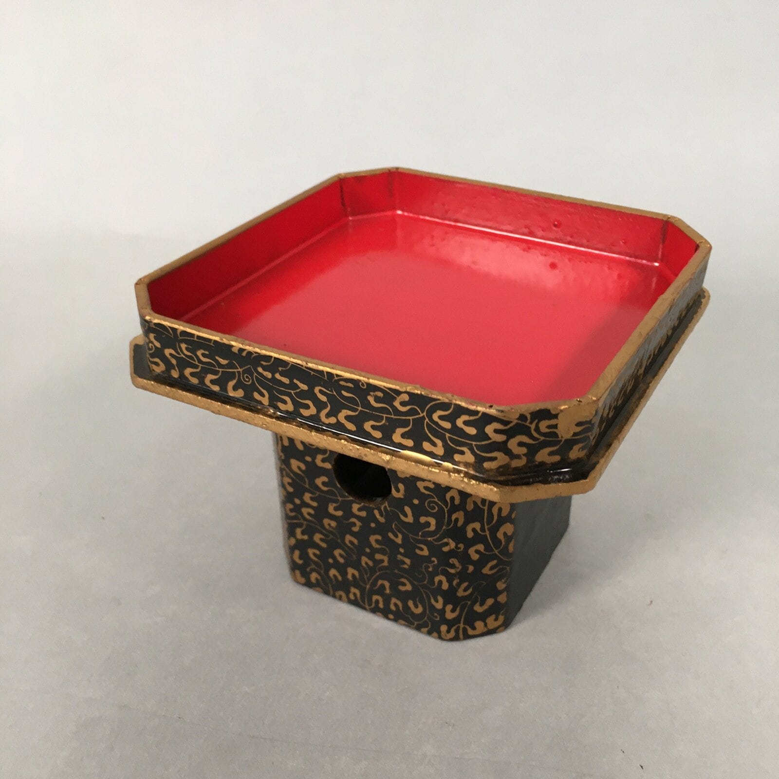 Japanese Hina Doll Offering Stand Vtg Furniture Wooden Lacquered Sanpo ID364