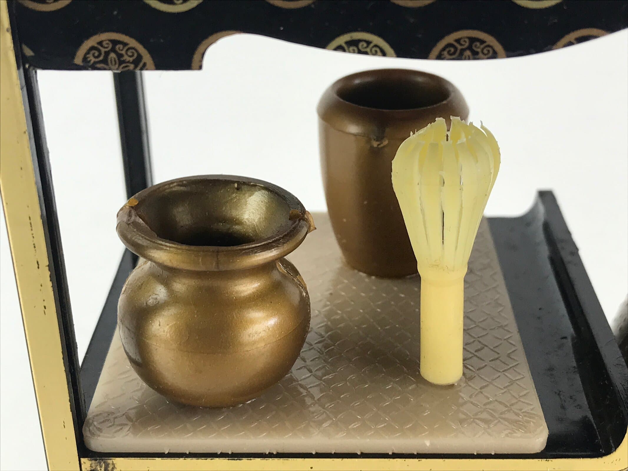 Japanese Hina Doll Tea Ceremony Set Vtg Hinamatsuri Girls Day Decoration Black I