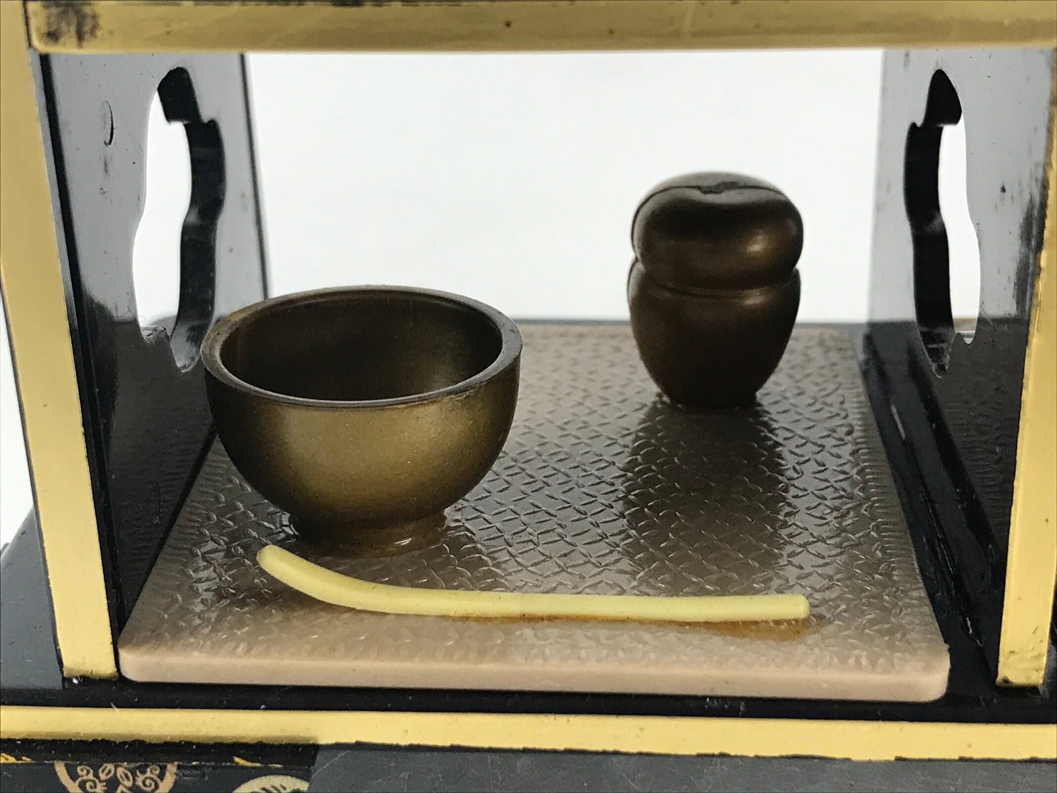 Japanese Hina Doll Tea Ceremony Set Vtg Hinamatsuri Girls Day Decoration Black I