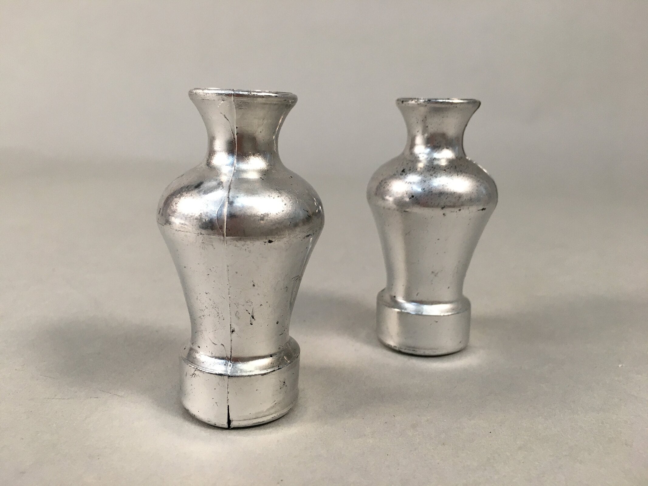 Japanese Hina Doll Vtg Flower Stand Accessory Sake Bottle Silver ID365