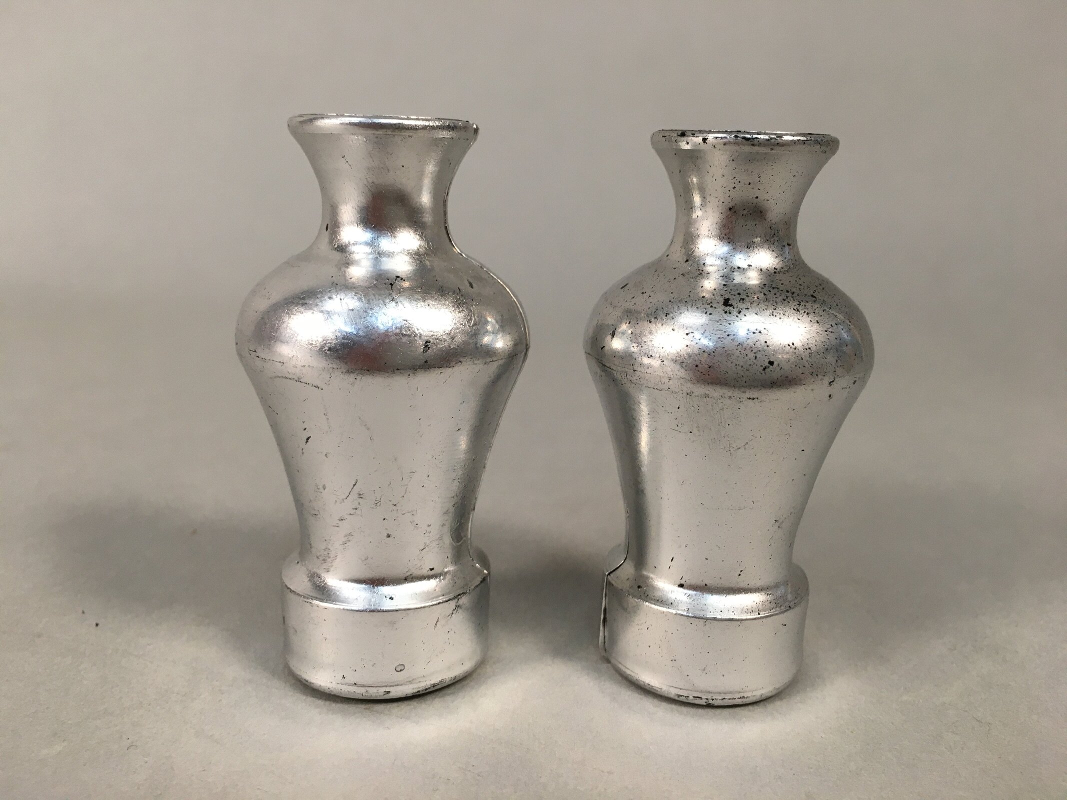 Japanese Hina Doll Vtg Flower Stand Accessory Sake Bottle Silver ID365