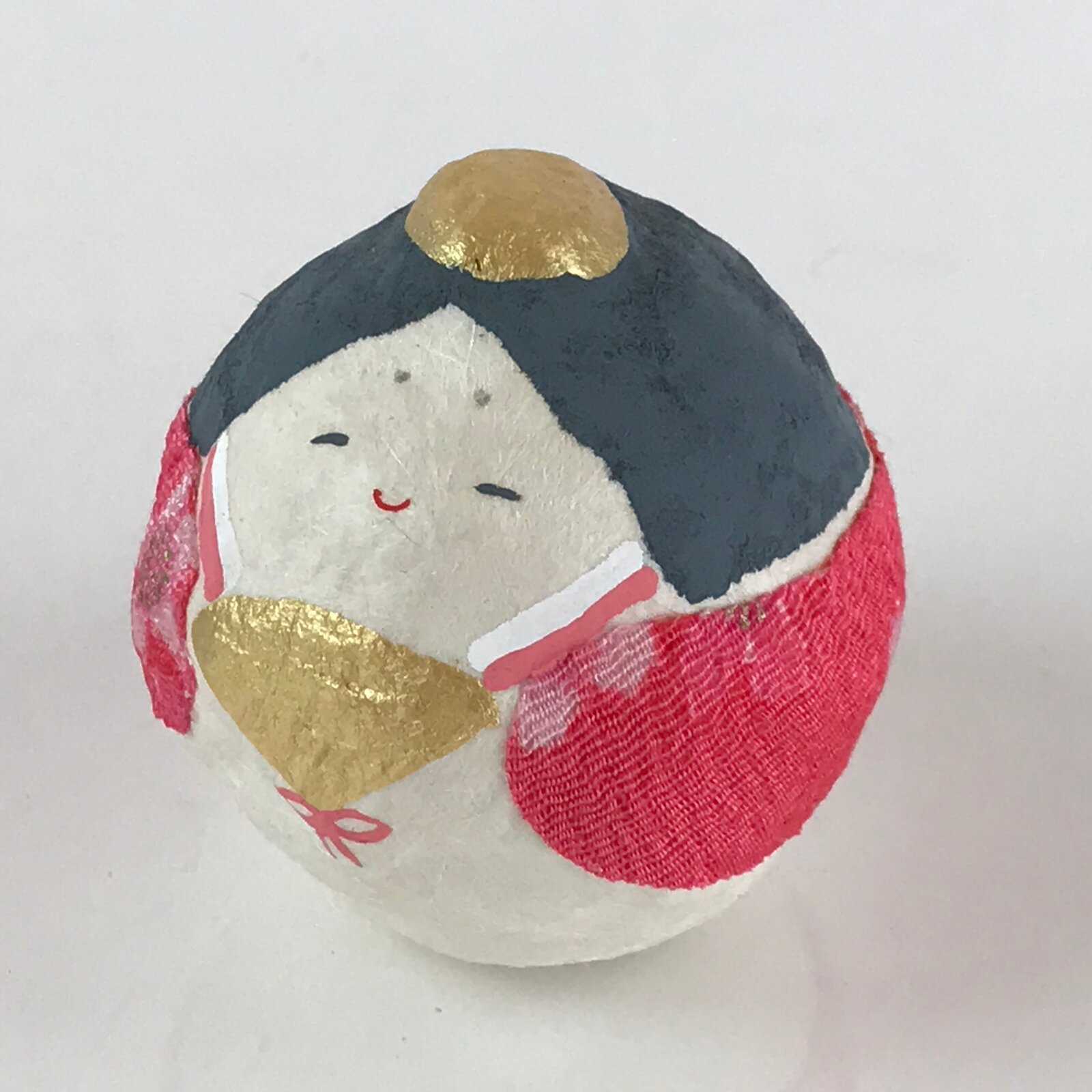 Japanese Hina Doll Vtg Paper Figurine Princess Ryuko Paper-Mache KF589