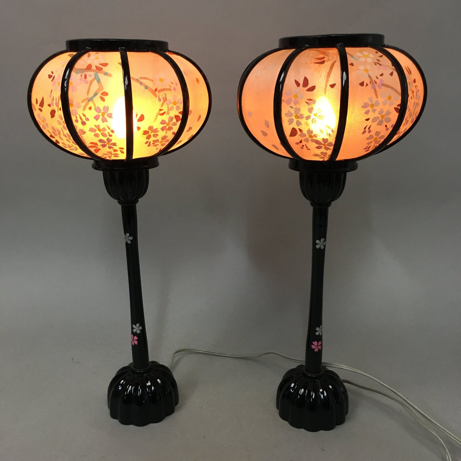 Japanese Hina Doll furniture Lantern Vtg Bonbori Cherry Blossom Sakura PX518