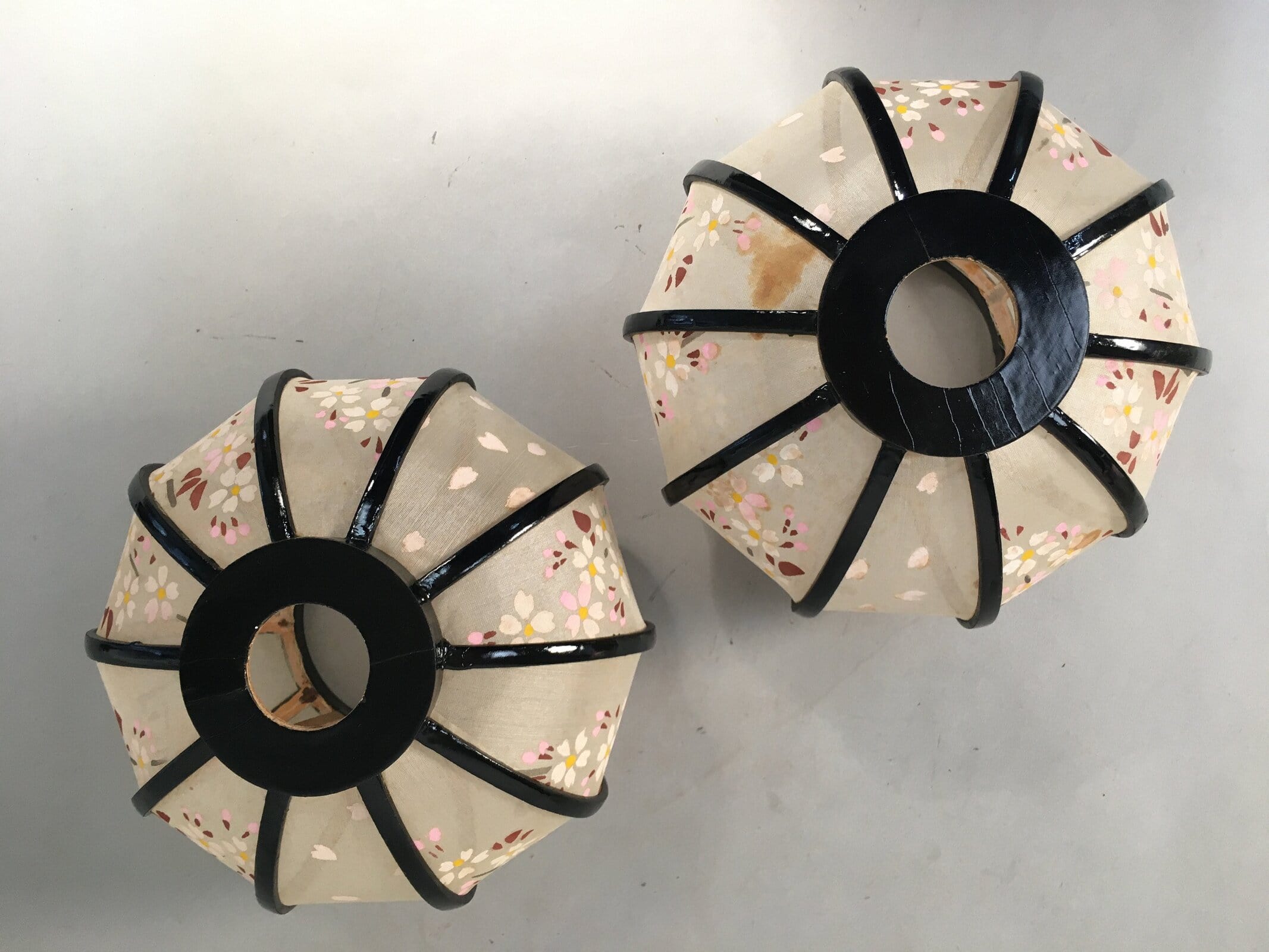 Japanese Hina Doll furniture Lantern Vtg Bonbori Cherry Blossom Sakura PX518