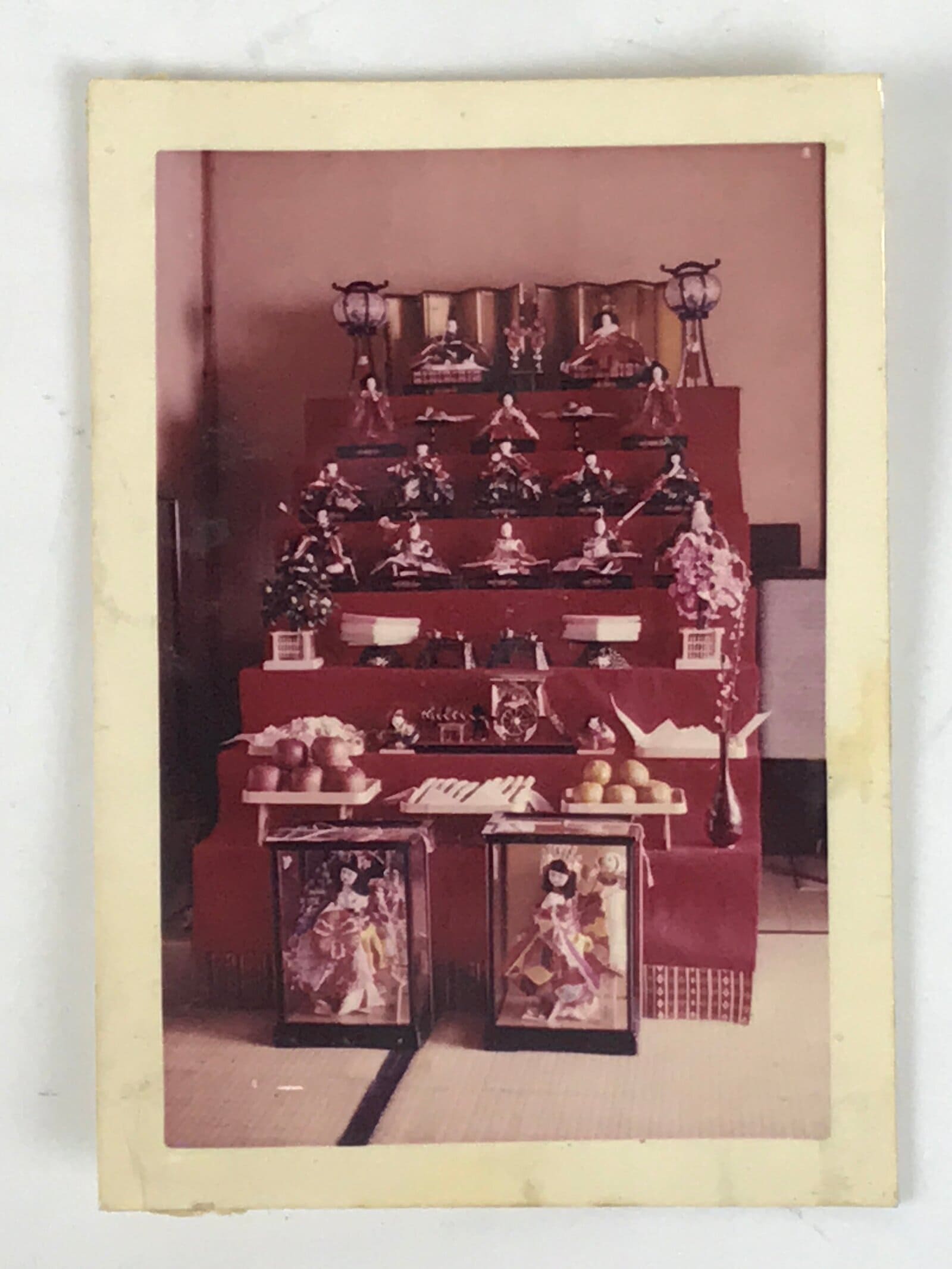 Japanese Hina Matsuri Girl Day Doll Display Photograph Vtg Festival Color PH238