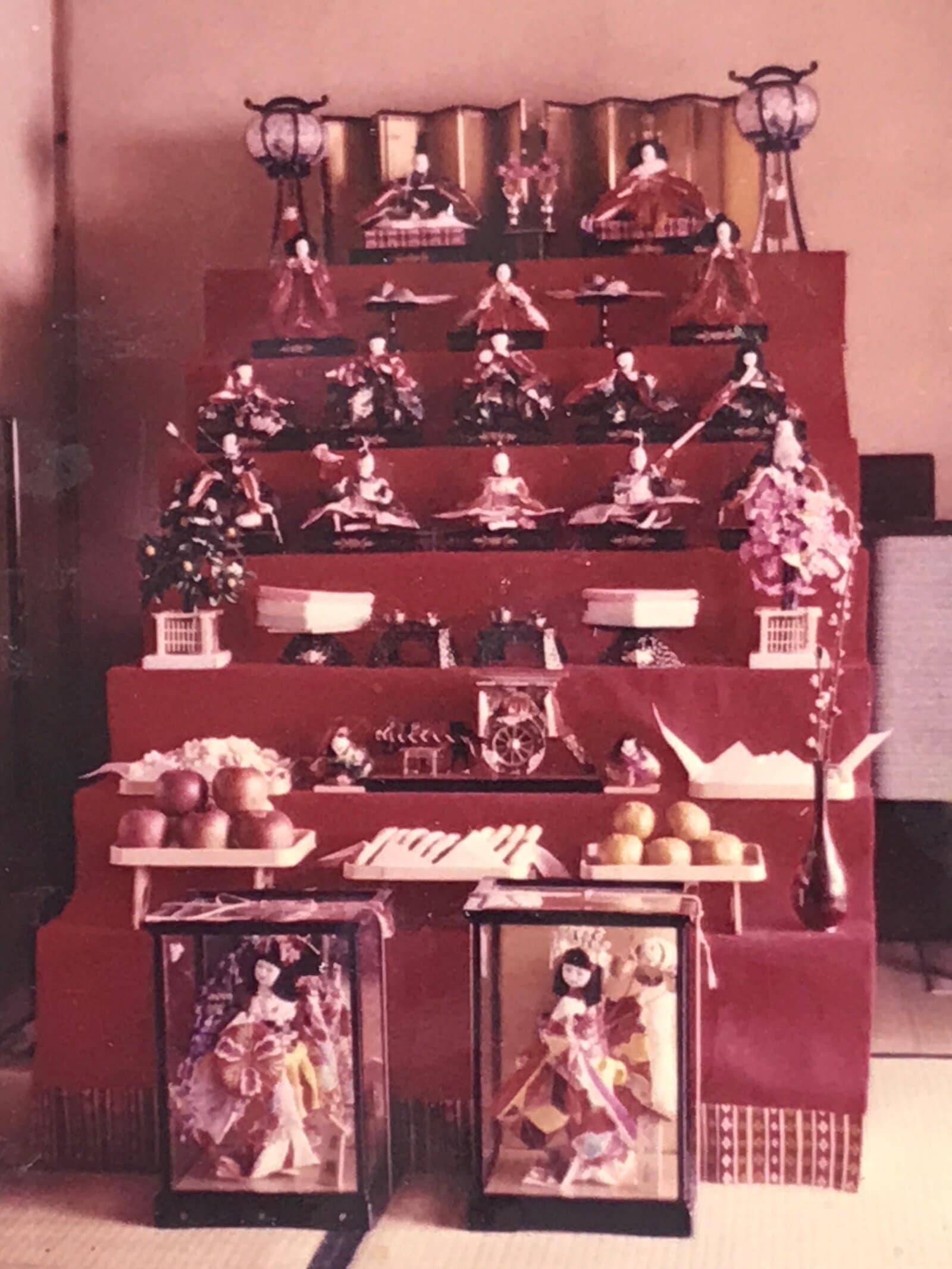 Japanese Hina Matsuri Girl Day Doll Display Photograph Vtg Festival Color PH238