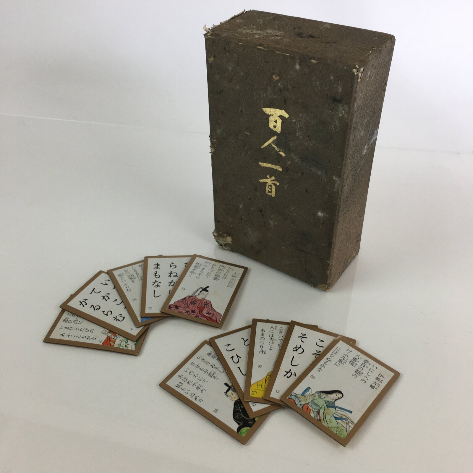 Japanese Hyakunin Isshu Vtg Playing Cards Karuta 100 Poem Matching Game JK401
