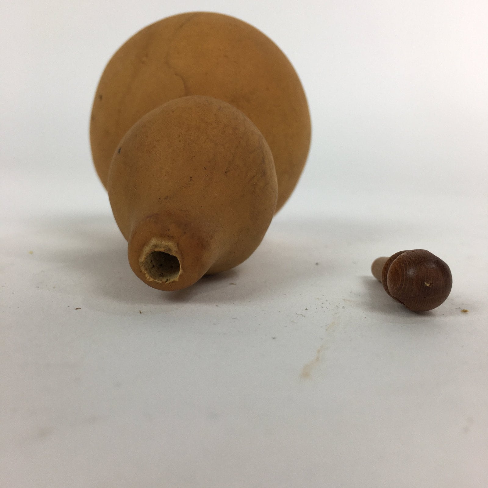 Japanese Hyotan Natural Gourd Sake Bottle Brown Lucky Charm Calabash G238