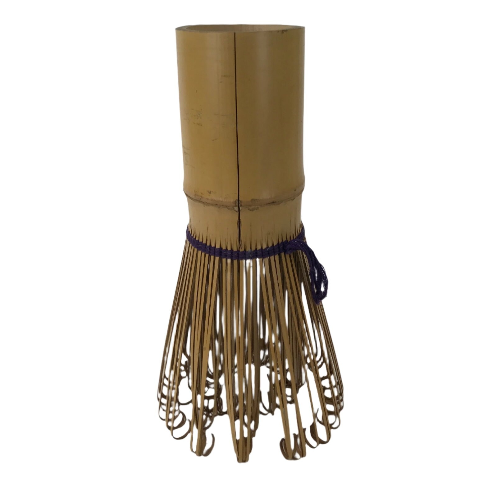 Japanese Ikebana Flower Arrangement Vase Vtg Chasen Matcha Whisk Bamboo FK164