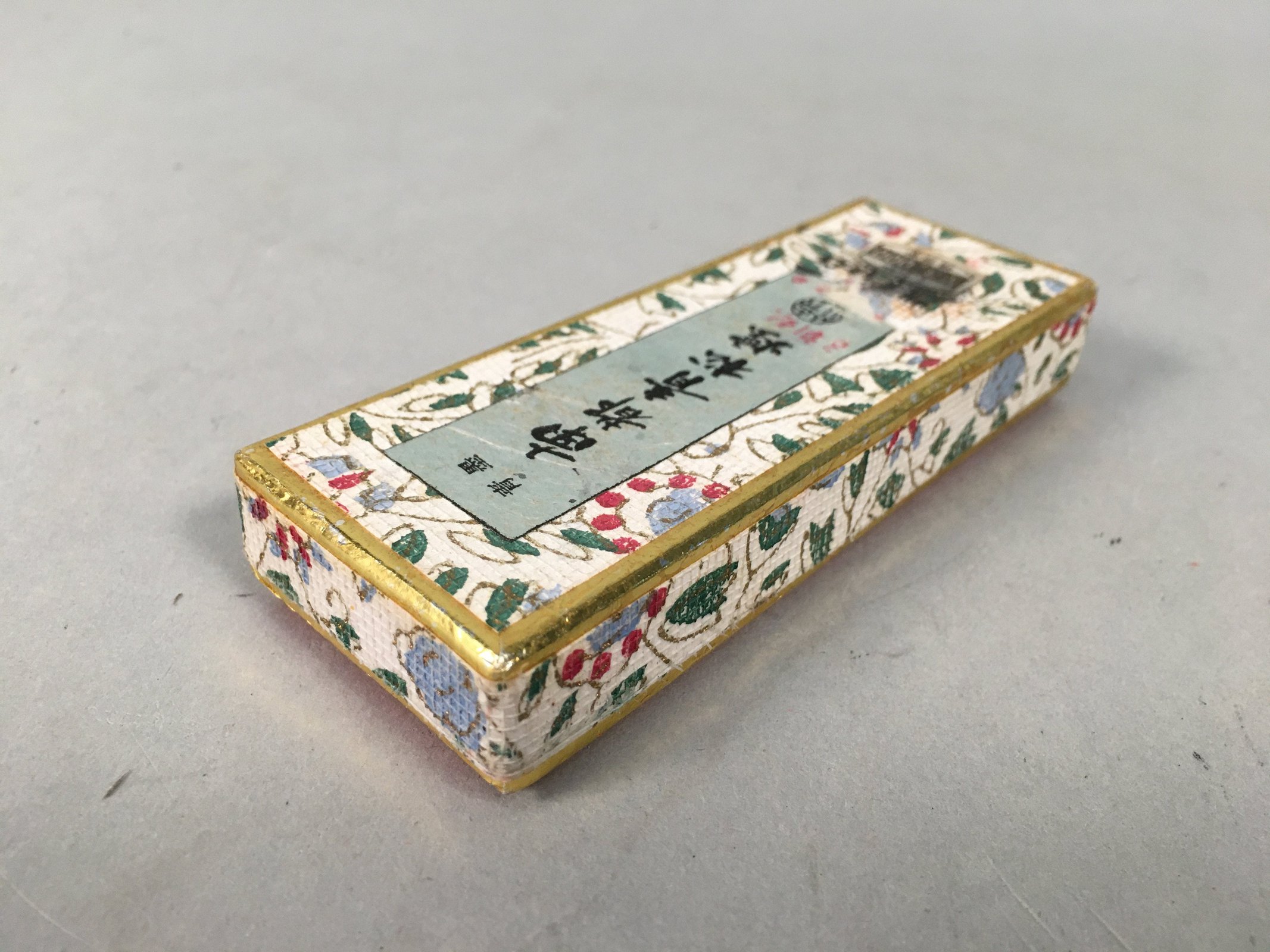 Japanese Ink Stick Calligraphy Shodo Soot Tool Shuji Kanji Vtg Black Sumi JK162