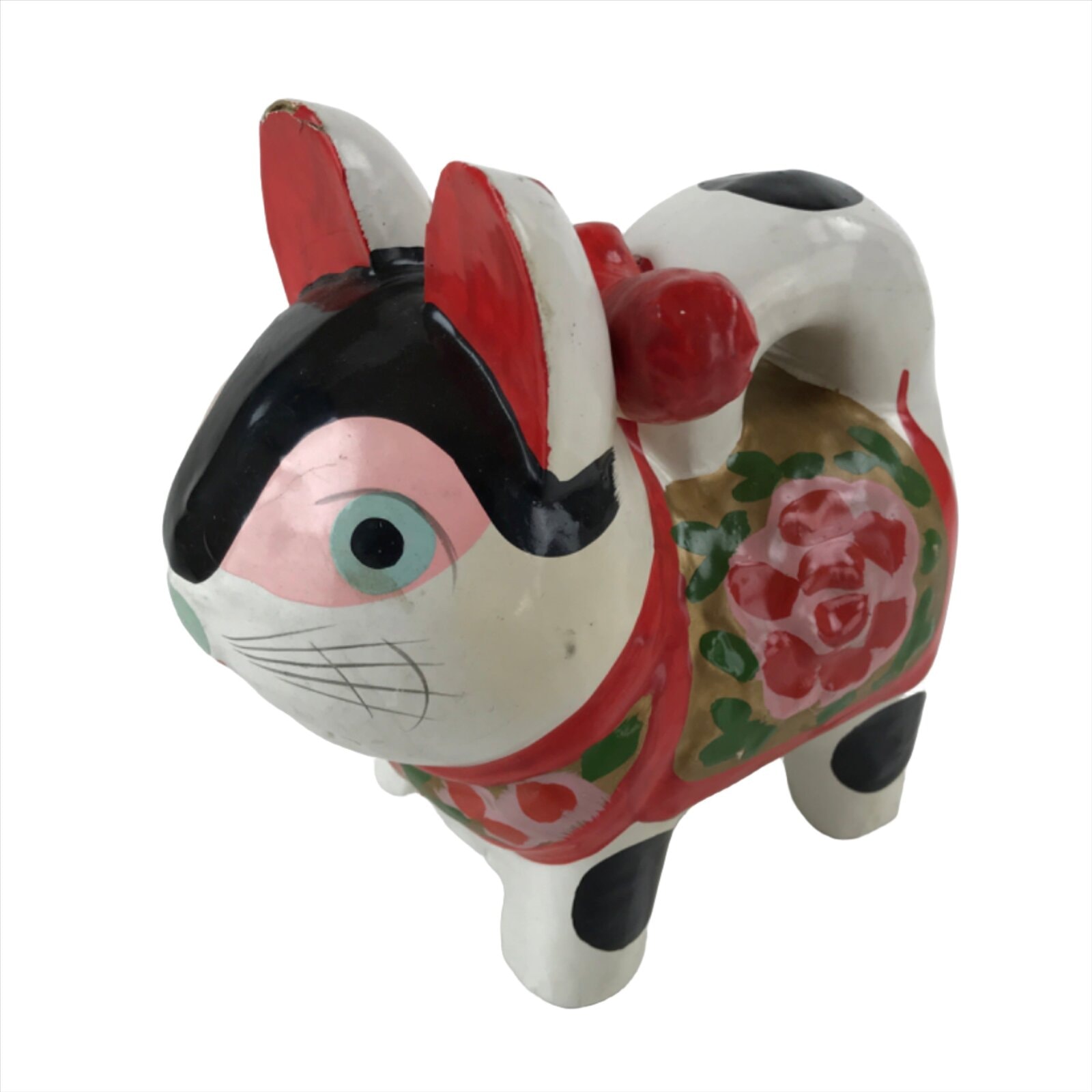 Japanese Inu Hariko Paper Mache Zodiac Dog Vtg Large Traditional Craft BD980