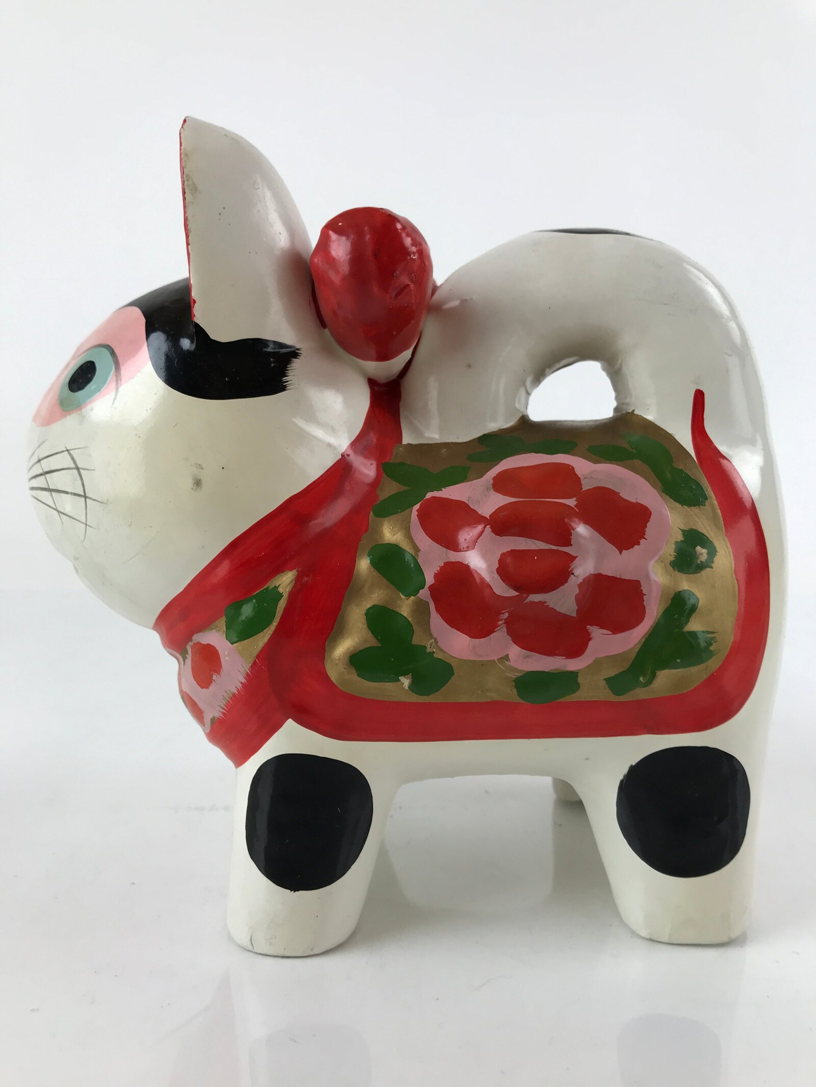 Japanese Inu Hariko Paper Mache Zodiac Dog Vtg Large Traditional Craft BD980