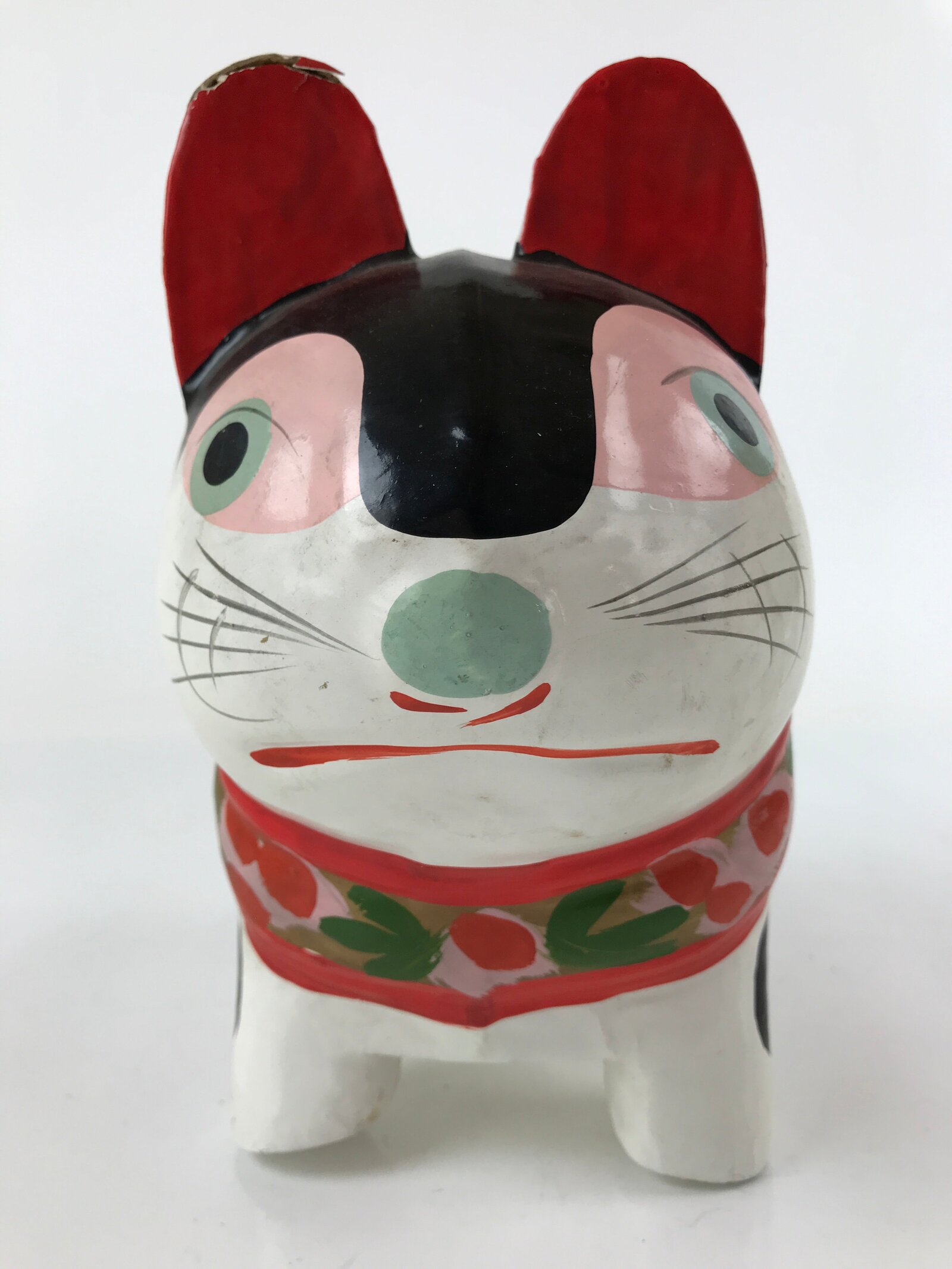 Japanese Inu Hariko Paper Mache Zodiac Dog Vtg Large Traditional Craft BD980