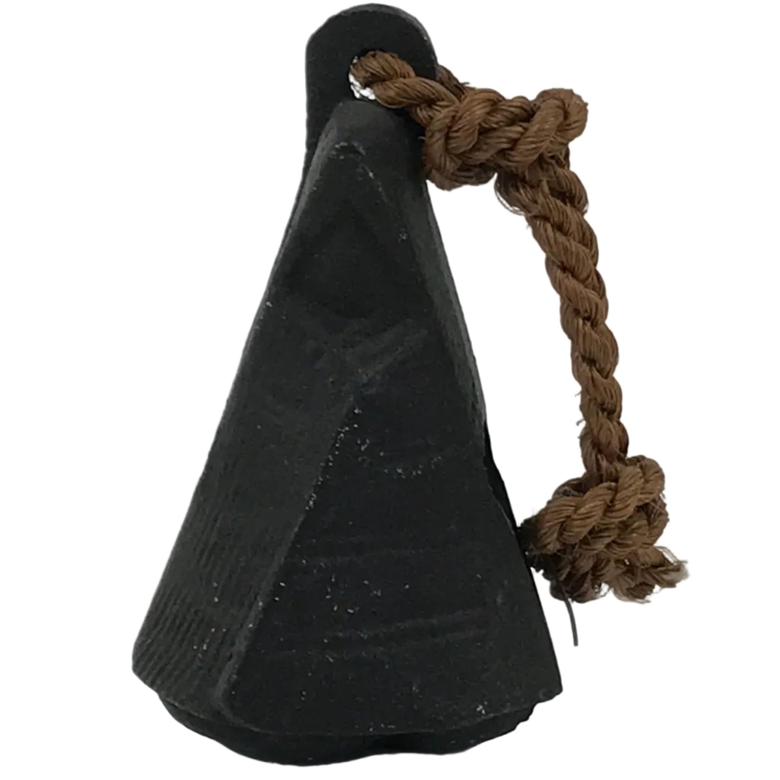 Japanese Iron Bell Dorei Mino Tetsurin Suzu Vtg Amulet Black Brown Twine DR621