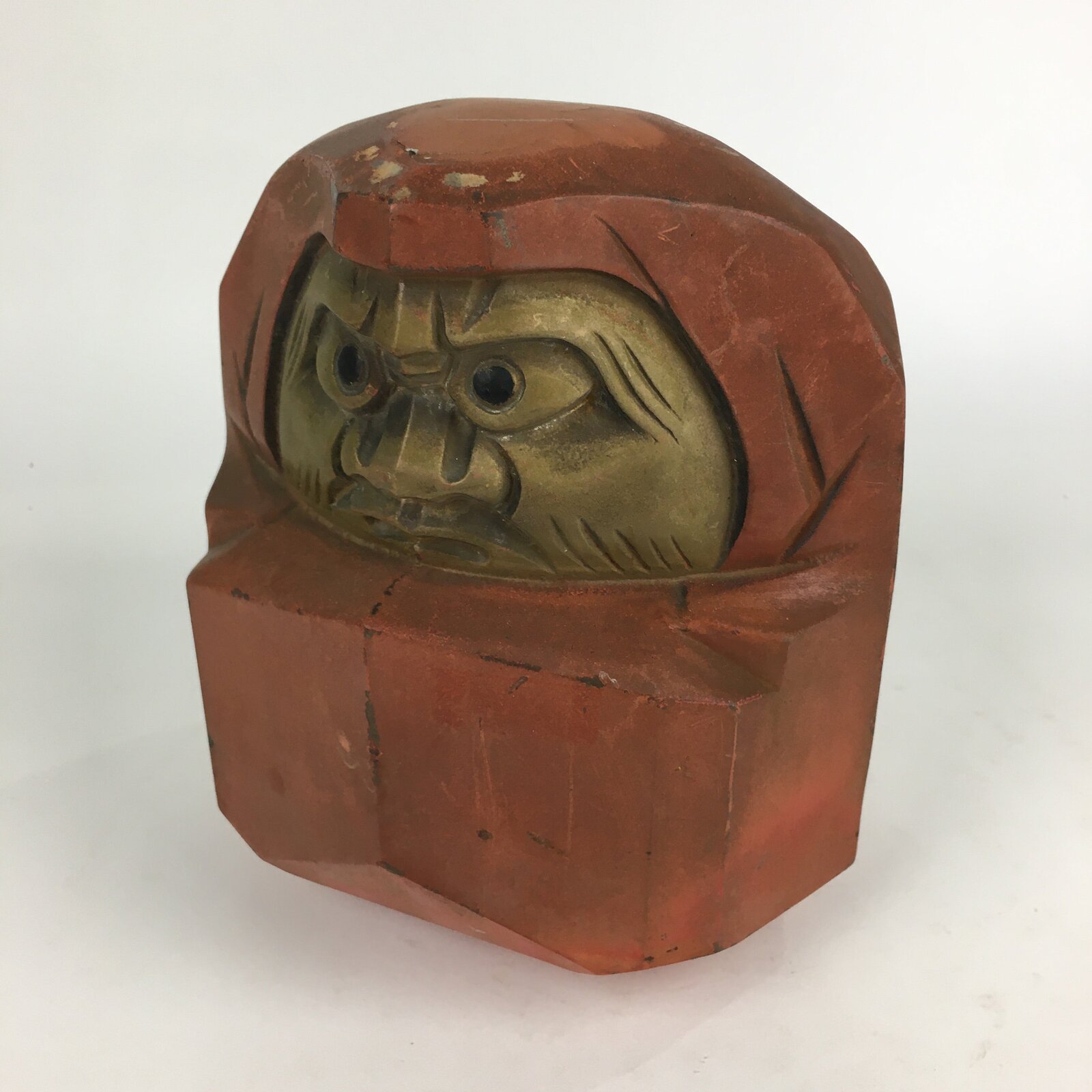 Japanese Iron Statue Daruma Vtg Tetsu Better Fortune Mizumine BD805