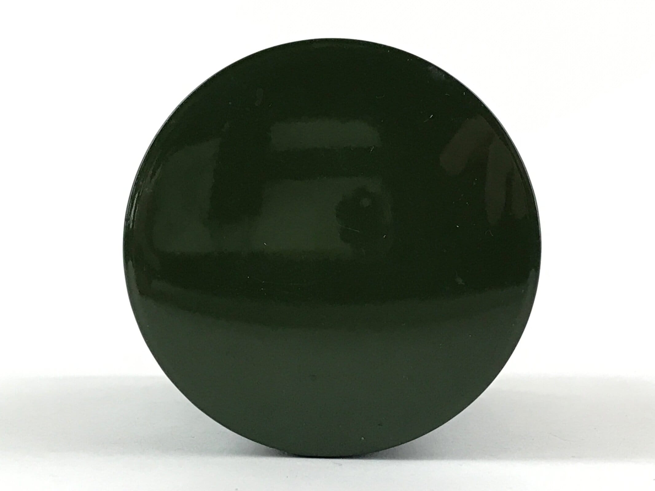 Japanese Iron Tea Caddy Lidded Tea Container Vtg Chazutsu Cylindrical Green JK53