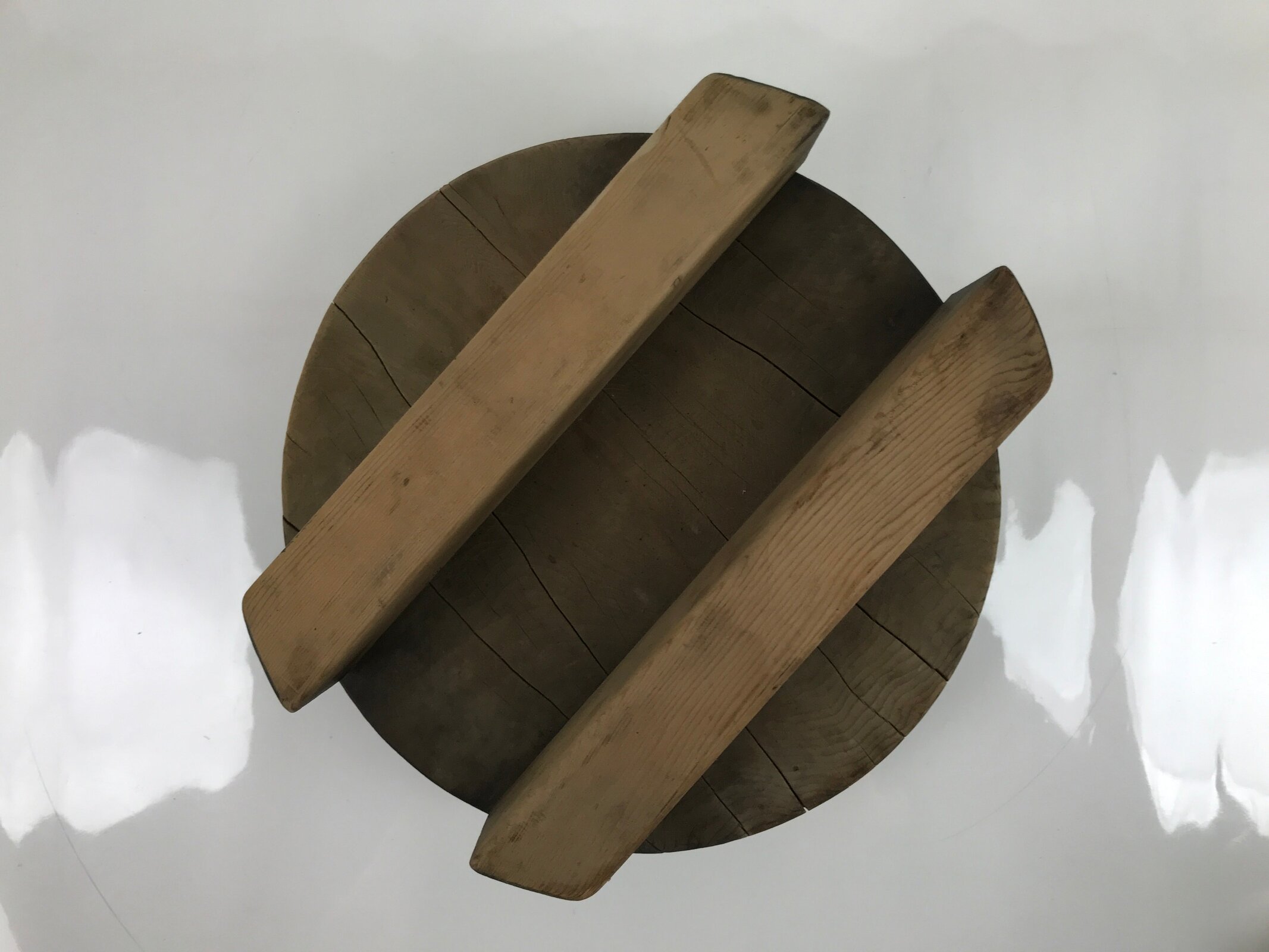 Japanese Iron Traditional Kama Rice Cooker Vtg Kamado Stove Pot Wood Lid T118