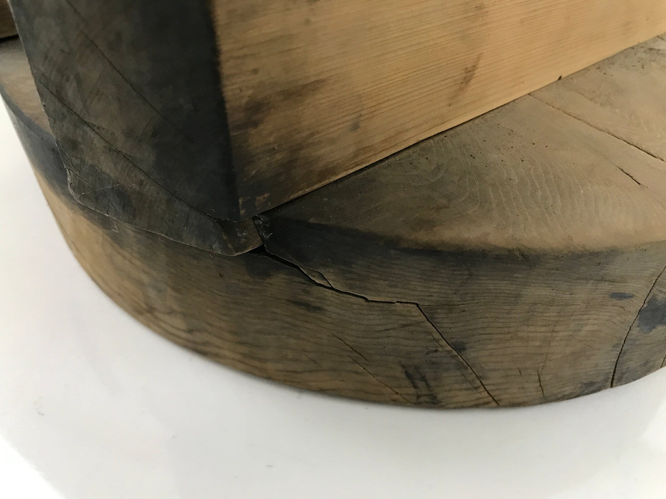 Japanese Iron Traditional Kama Rice Cooker Vtg Kamado Stove Pot Wood Lid T118