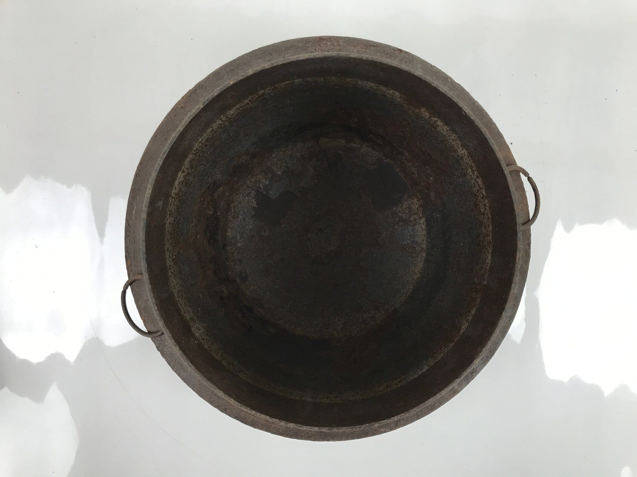 Japanese Iron Traditional Kama Rice Cooker Vtg Kamado Stove Pot Wood Lid T118