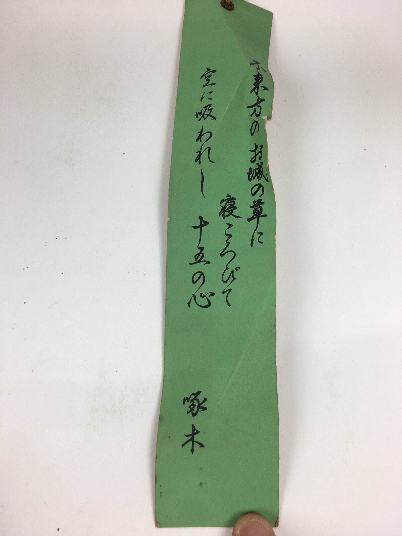 Japanese Iron Wind Chime Vtg Wind Bell Hanging decoration Green Furin JK250