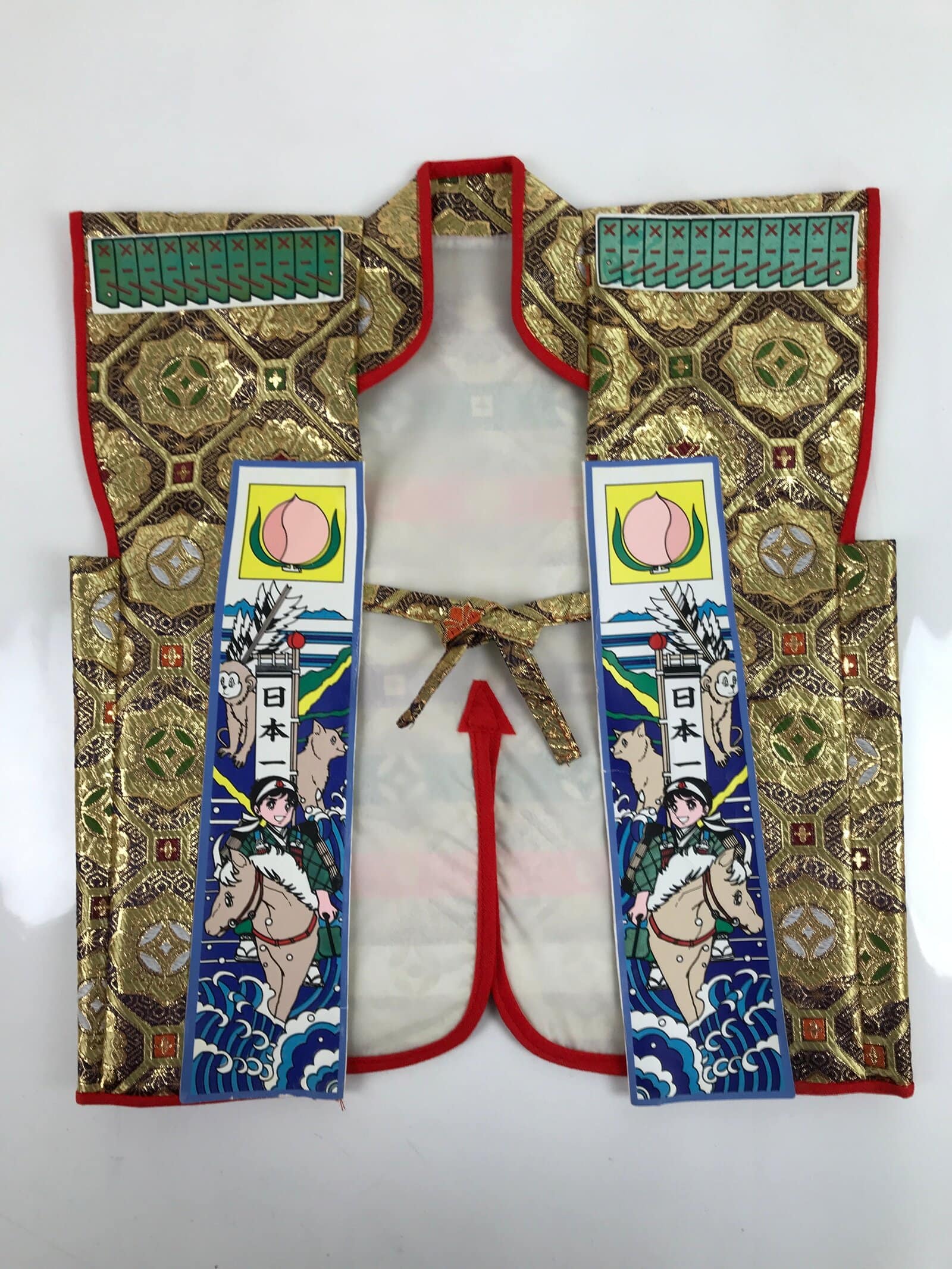 Japanese Jinbaori Warrior Battle Coat Vtg Costume Display Boy Day Festival ID576