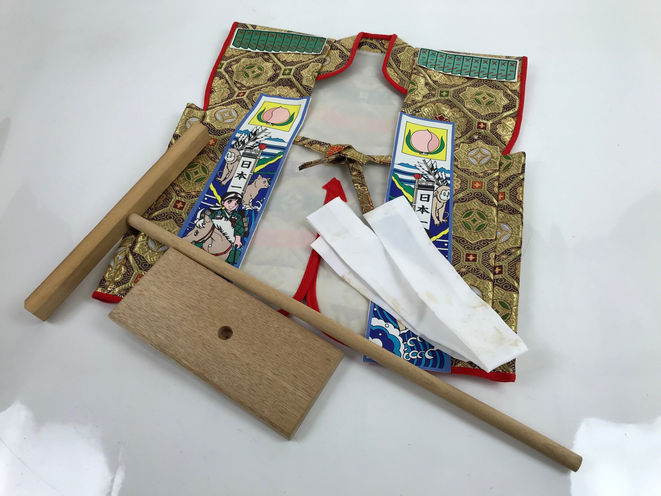 Japanese Jinbaori Warrior Battle Coat Vtg Costume Display Boy Day Festival ID576