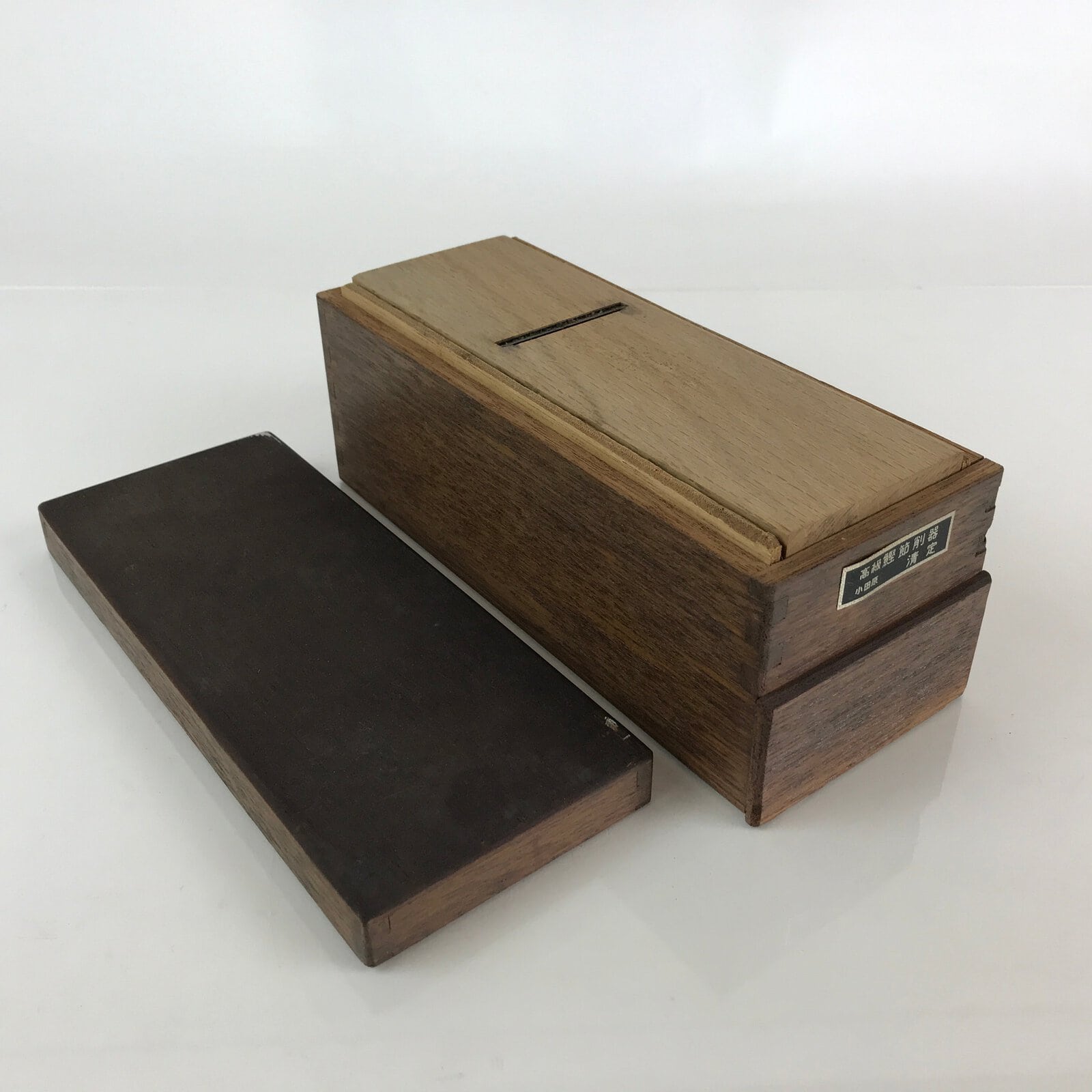 Japanese Katsuobushi Shaving Tool Vtg Plane Kanna Wood Box With A Drawer JK456
