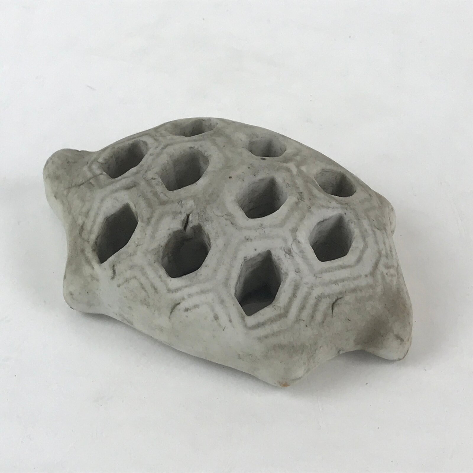 Japanese Kenzan Stone Flower Support Shippo Ikebana Arrangement Tool Turtle KZ66