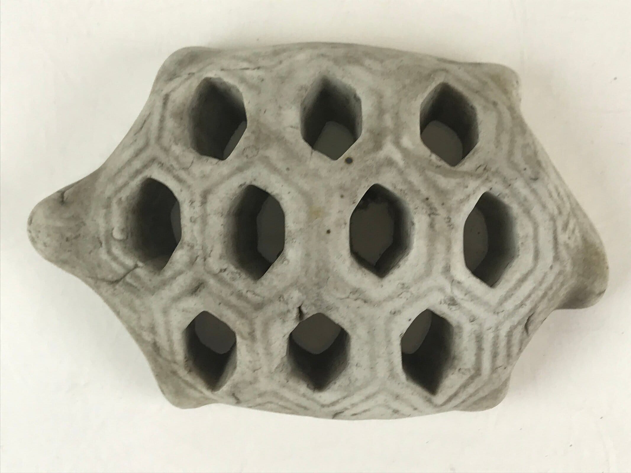 Japanese Kenzan Stone Flower Support Shippo Ikebana Arrangement Tool Turtle KZ66