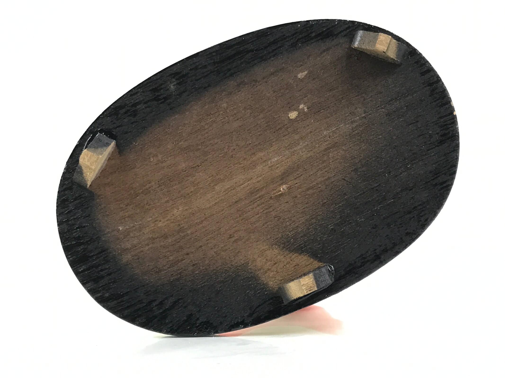 Japanese Kimono Girl Clay Doll Vtg Ningyo Figurine Green Blue Floral ST40