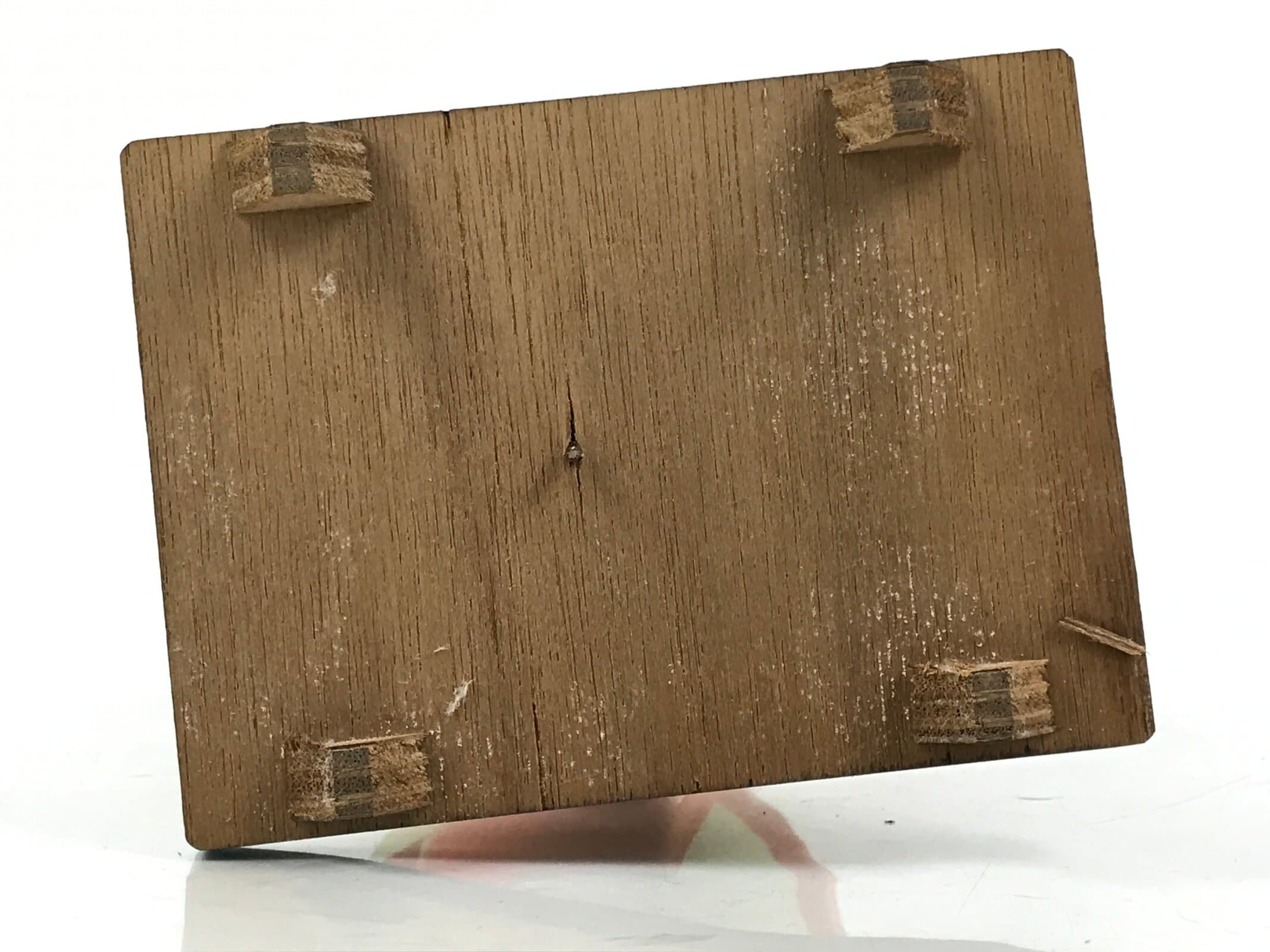 Japanese Kimono Girl Clay Doll Vtg Ningyo Figurine Green Red Floral ST39