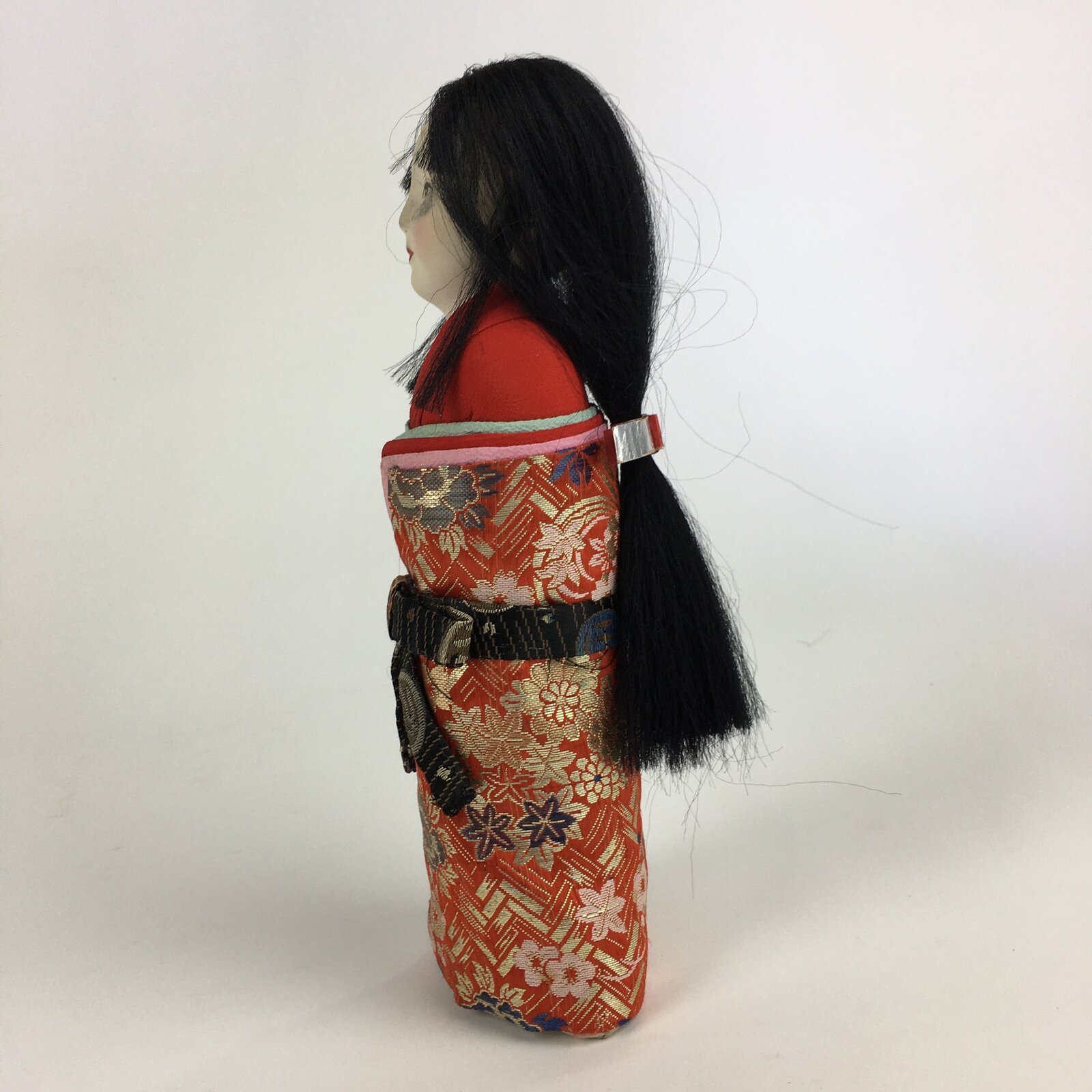 Japanese Kimono Girl Doll Vtg Figurine Fabric Hina Festival Decoration BD799