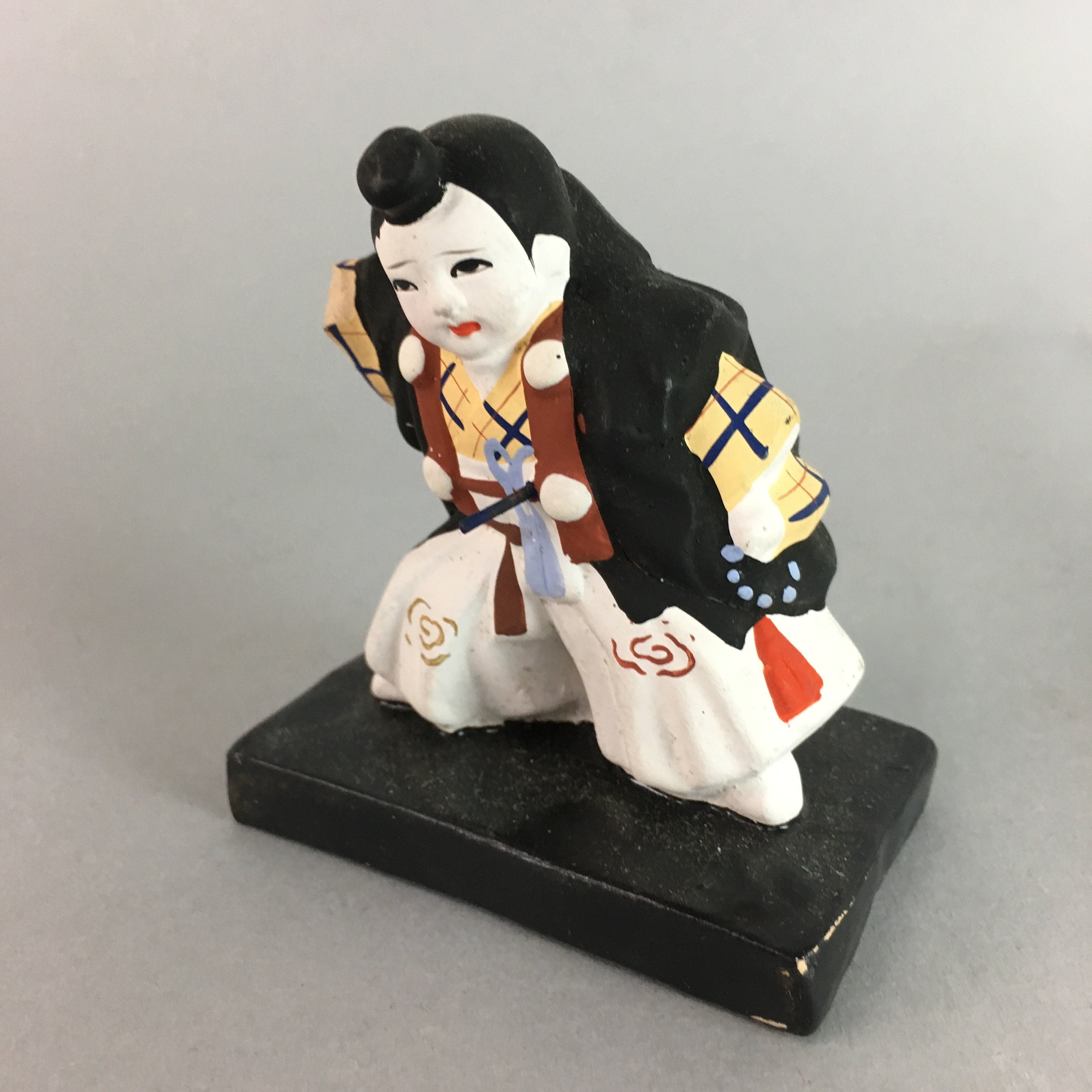 Japanese Kokeshi Doll Ornament Vtg Plaster Figurine Yamabushi Monk BD465
