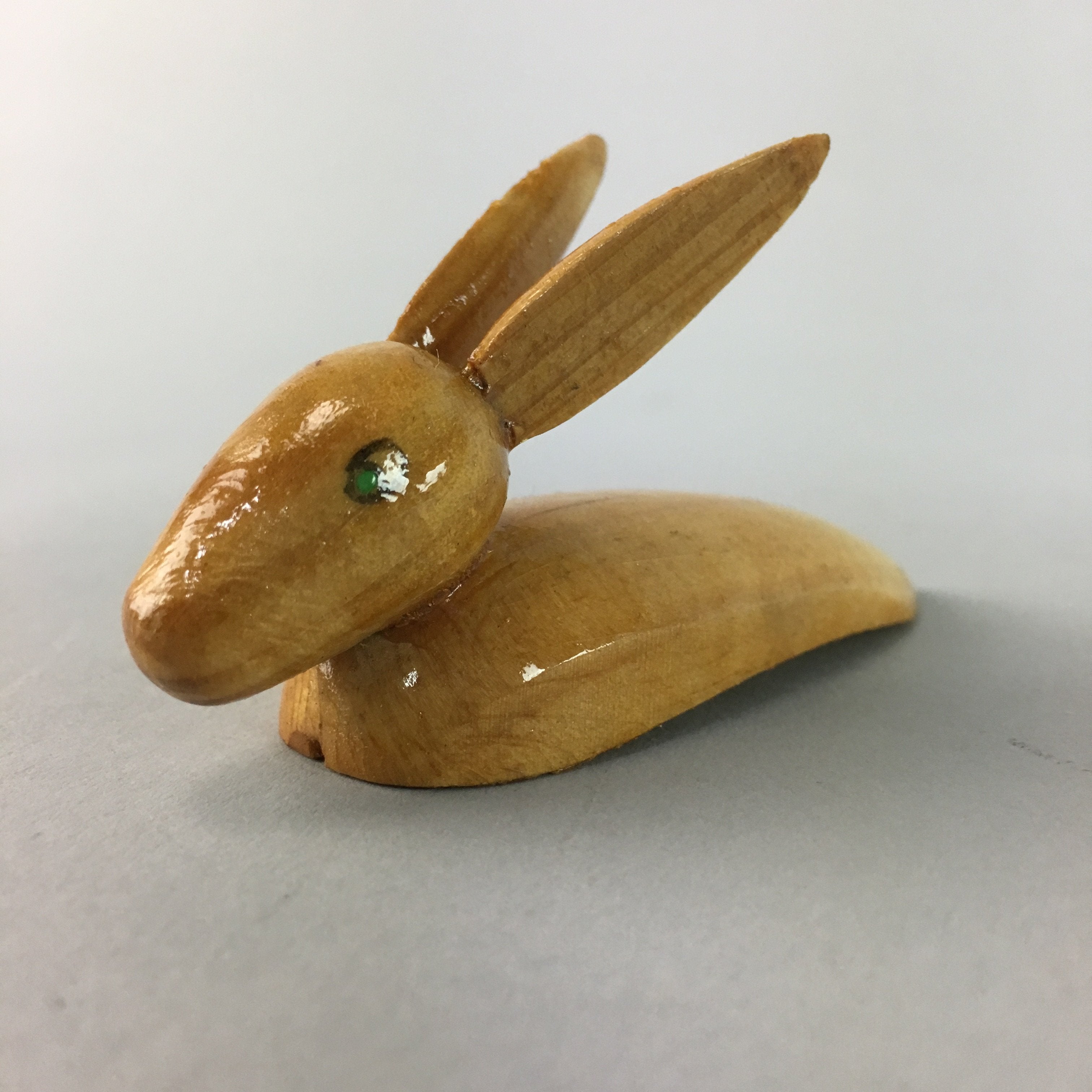 Japanese Kokeshi Doll Rabbit Ornament Vtg Wooden Figurine Handcraft Ningyo KF74