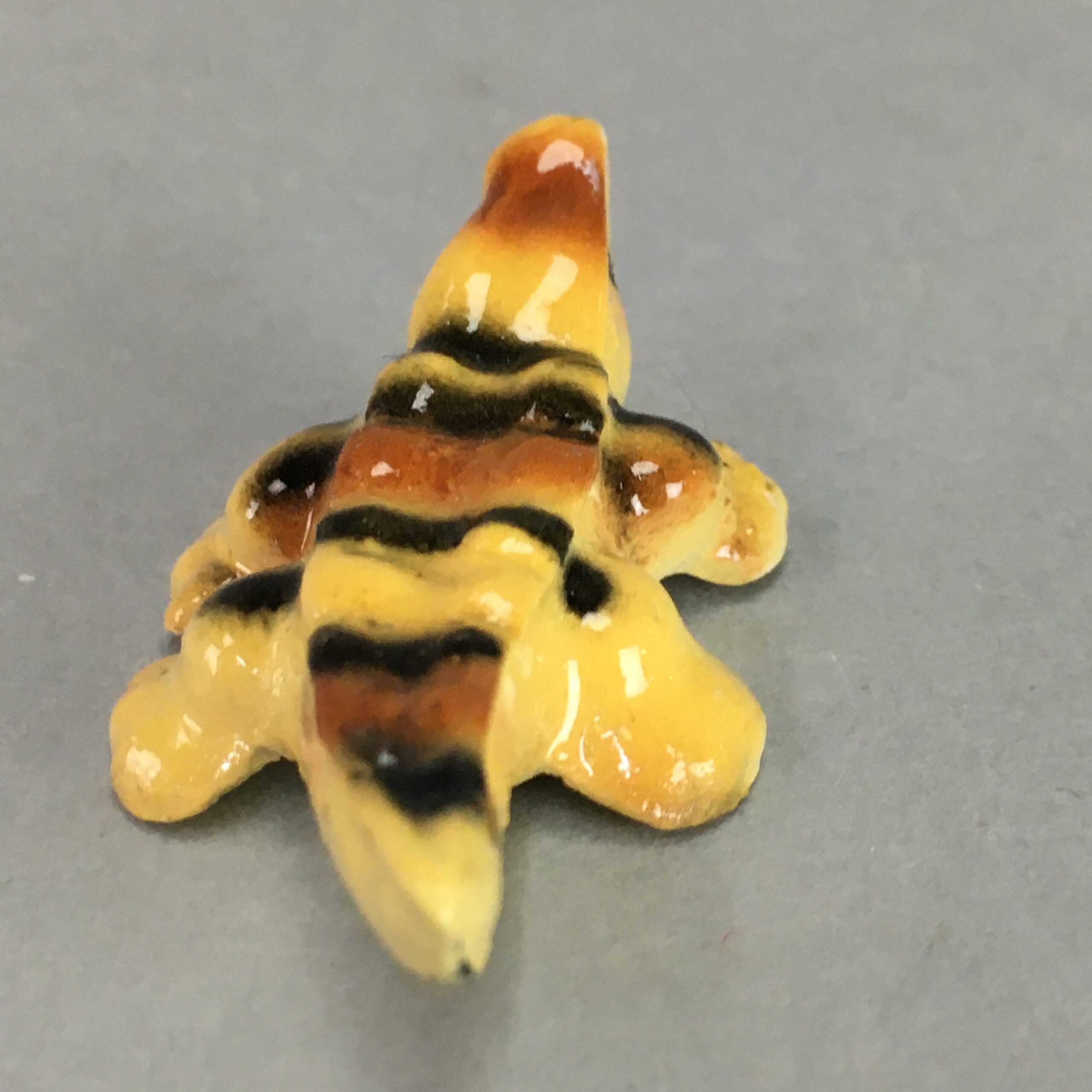 Japanese Kokeshi Doll Vtg Ceramic Figurine Crocodile Alligator Brown KF286