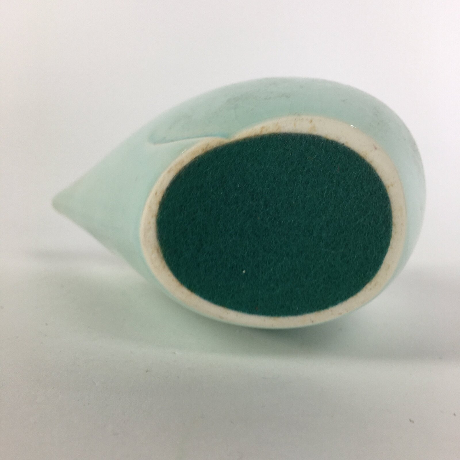 Japanese Kokeshi Doll Vtg Figurine Porcelain Zodiac Mouse Light Blue KF554