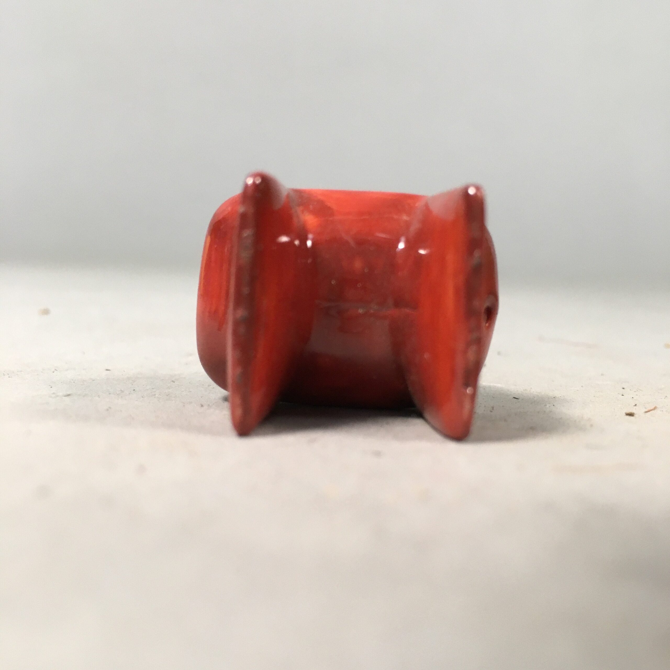 Japanese Kokeshi Doll Vtg Stone Figurine Clog Geta Red Green White KF430