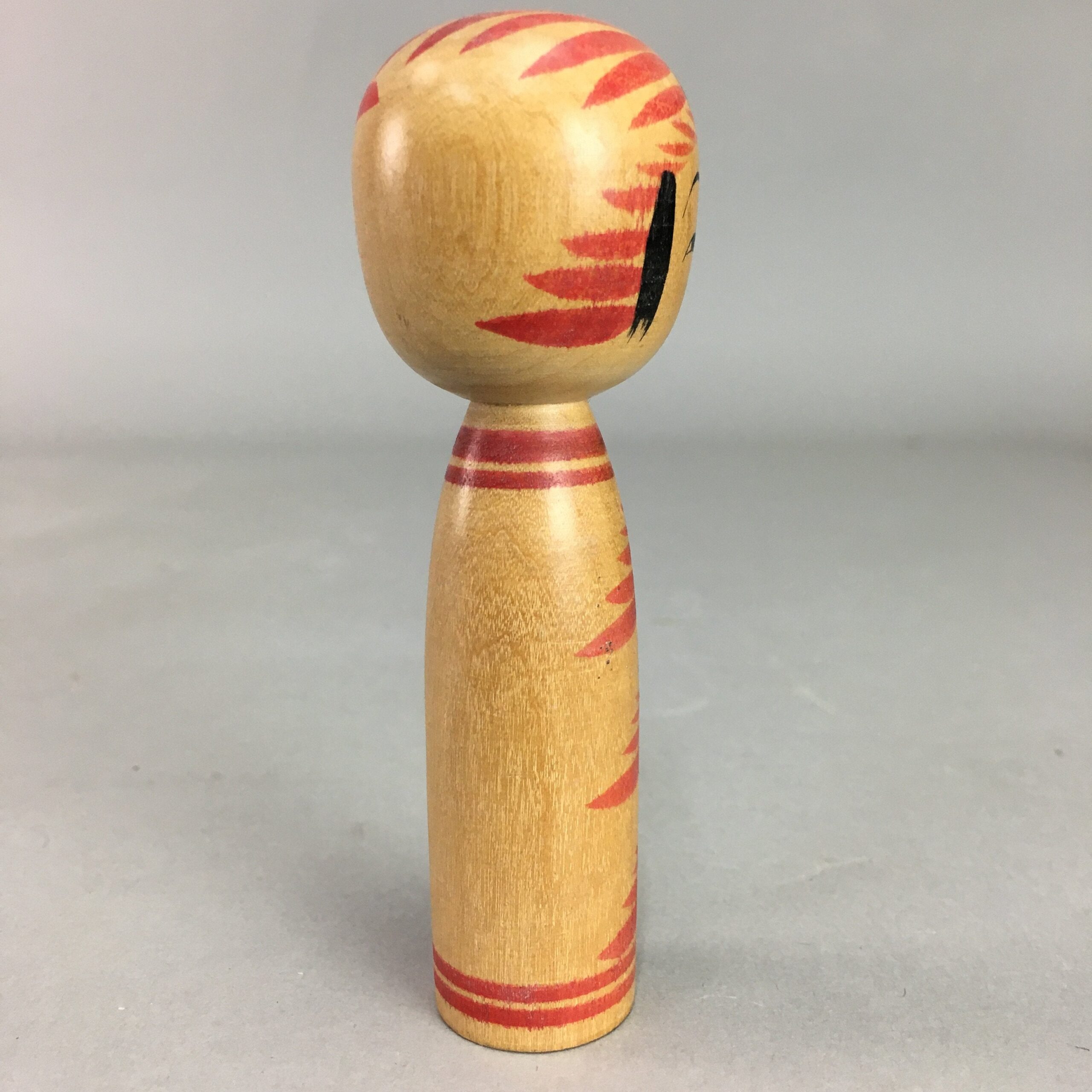 Japanese Kokeshi Doll Vtg Wooden Figurine Hand-Painted Flower Child KF297