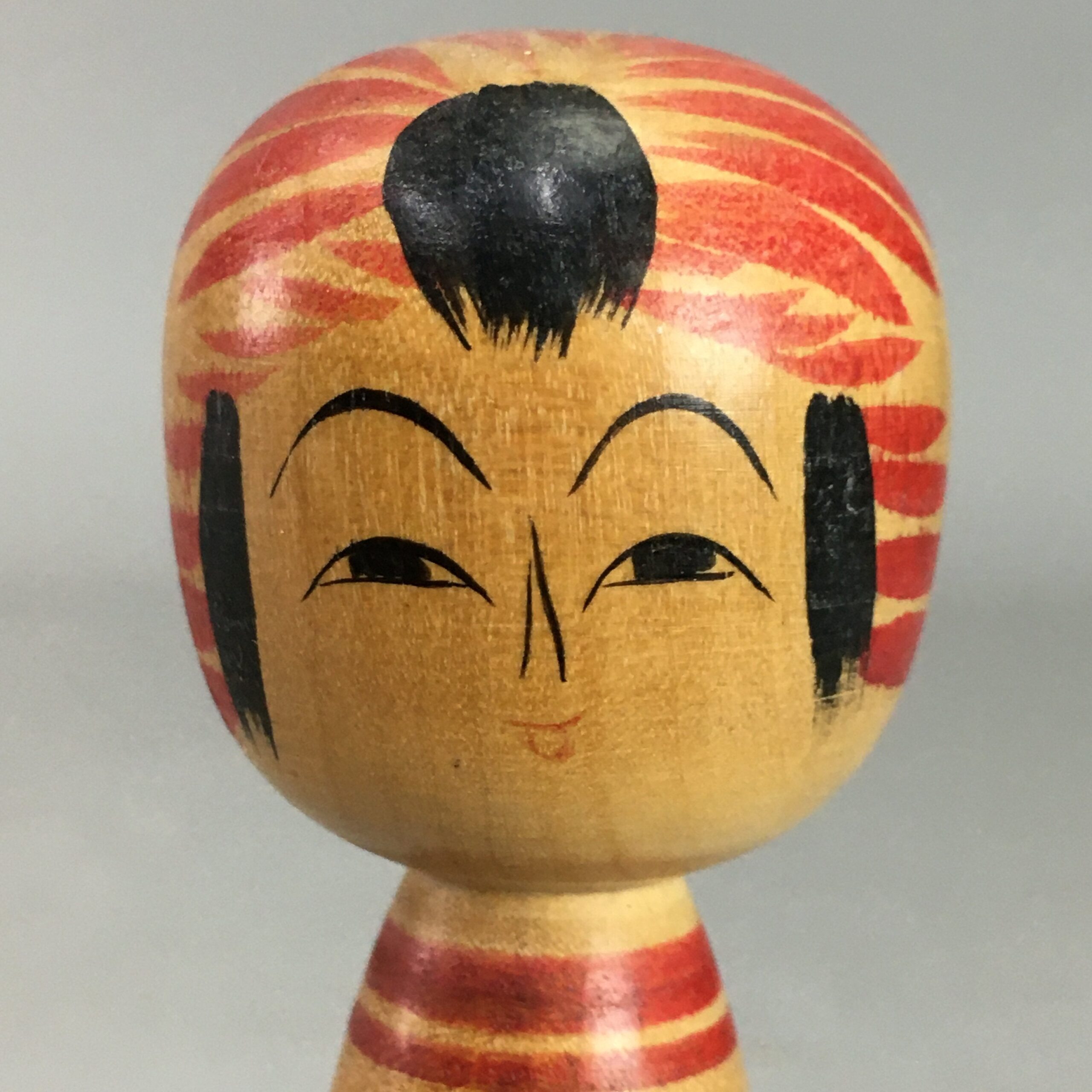 Japanese Kokeshi Doll Vtg Wooden Figurine Hand-Painted Flower Child KF297