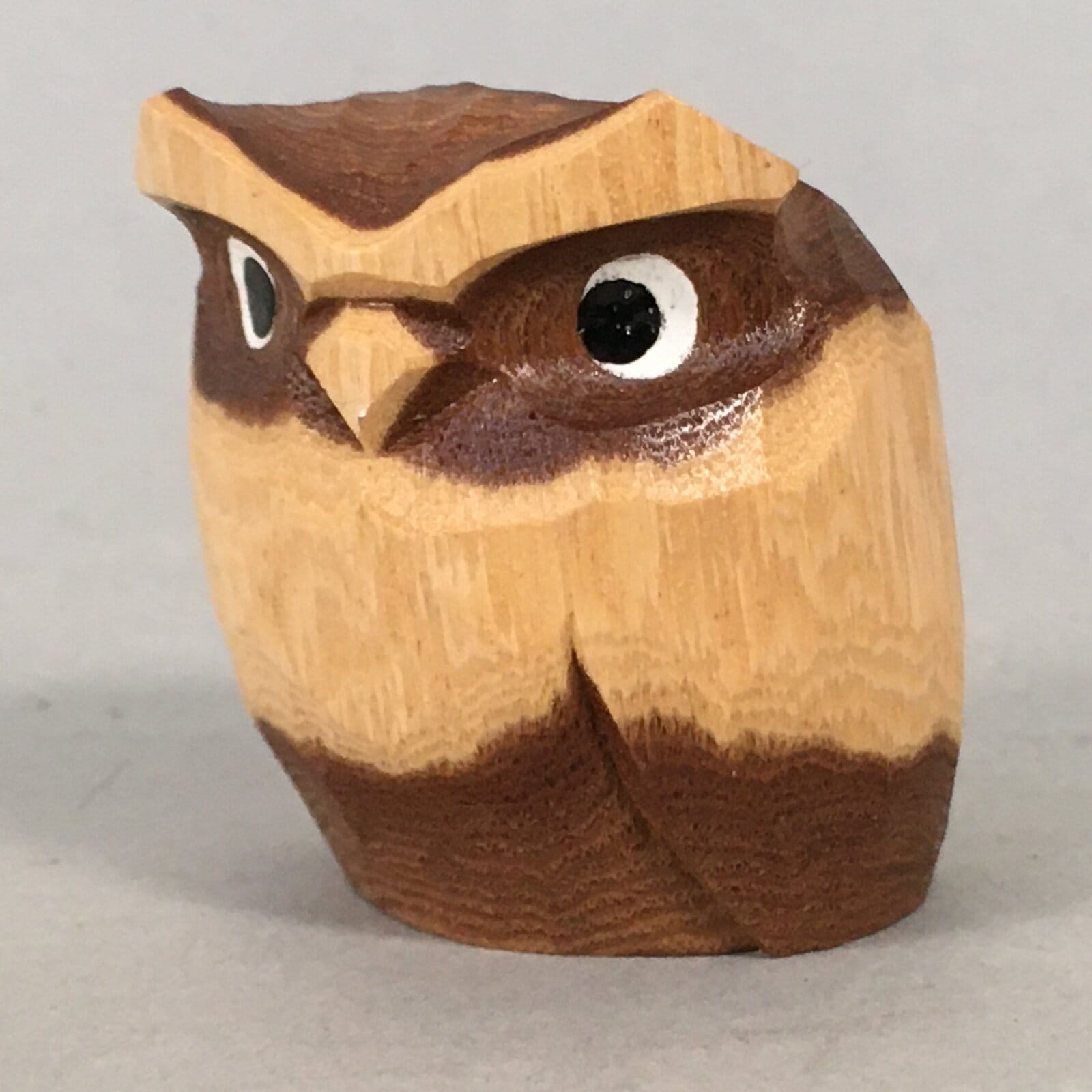 Japanese Kokeshi Doll Vtg Wooden Figurine Owl Bird Lucky Charm KF494