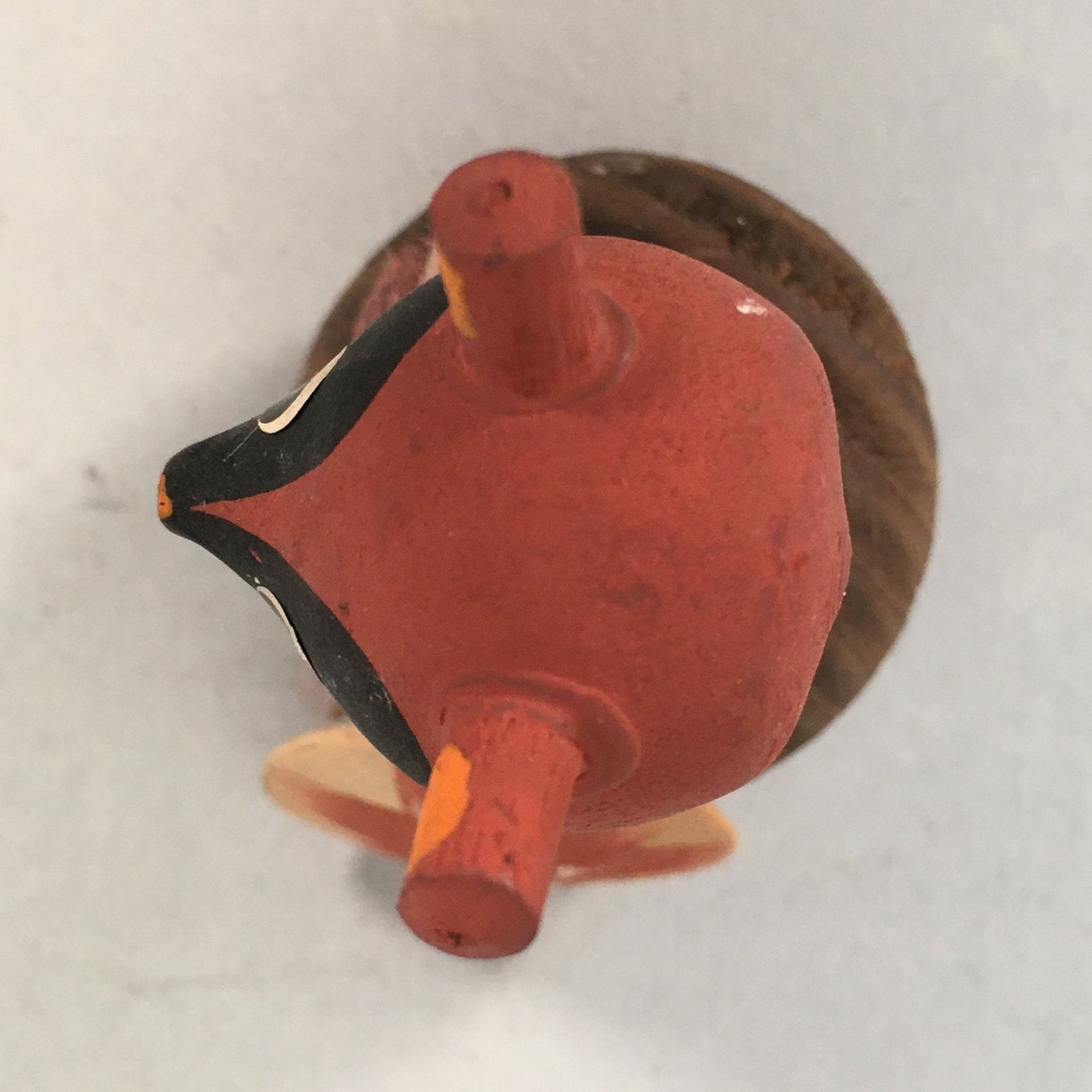 Japanese Kokeshi Doll Vtg Wooden Figurine Raccoon Dog Tanuki Wobbly Head KF486