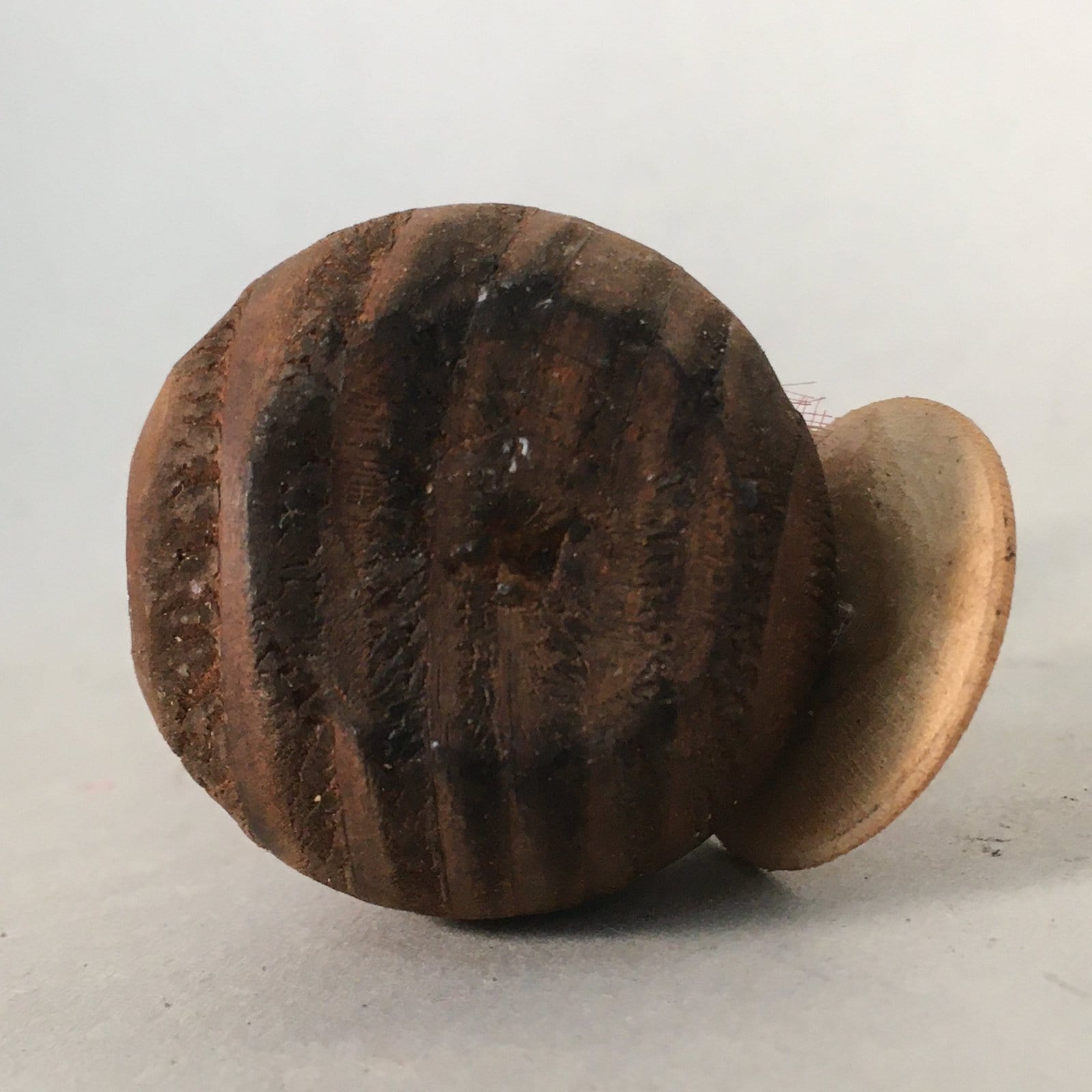 Japanese Kokeshi Doll Vtg Wooden Figurine Raccoon Dog Tanuki Wobbly Head KF486