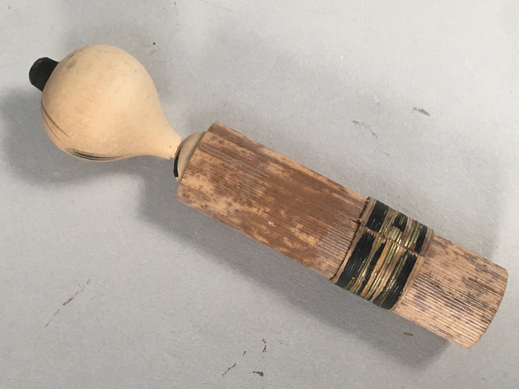 Japanese Kokeshi Doll Vtg Wooden Figurine Wobbly Head Girl KF453