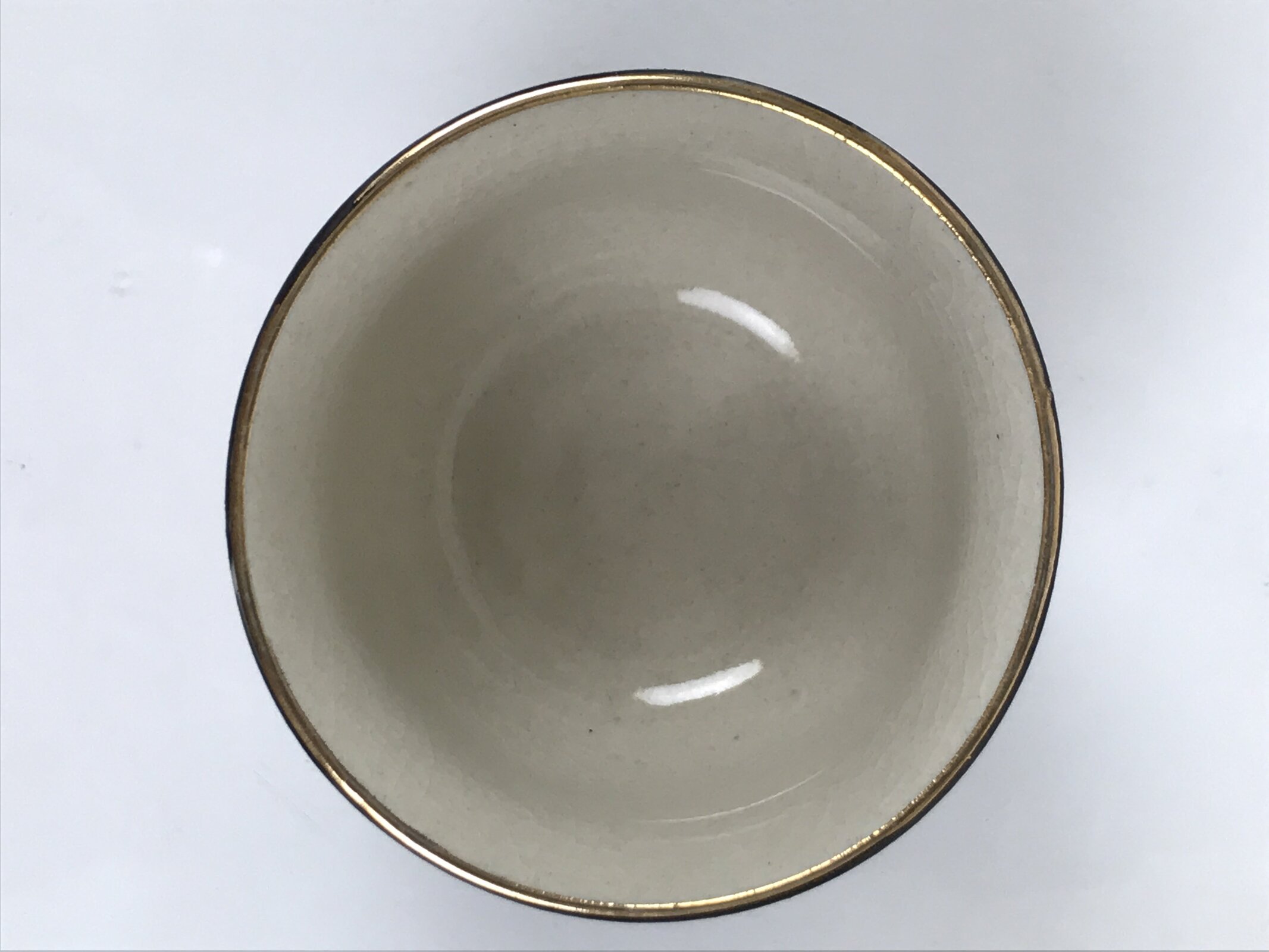 Japanese Kutani Imari Porcelain Sake Cup Vtg Tsubomi Ochoko Blue Dot Flower G328